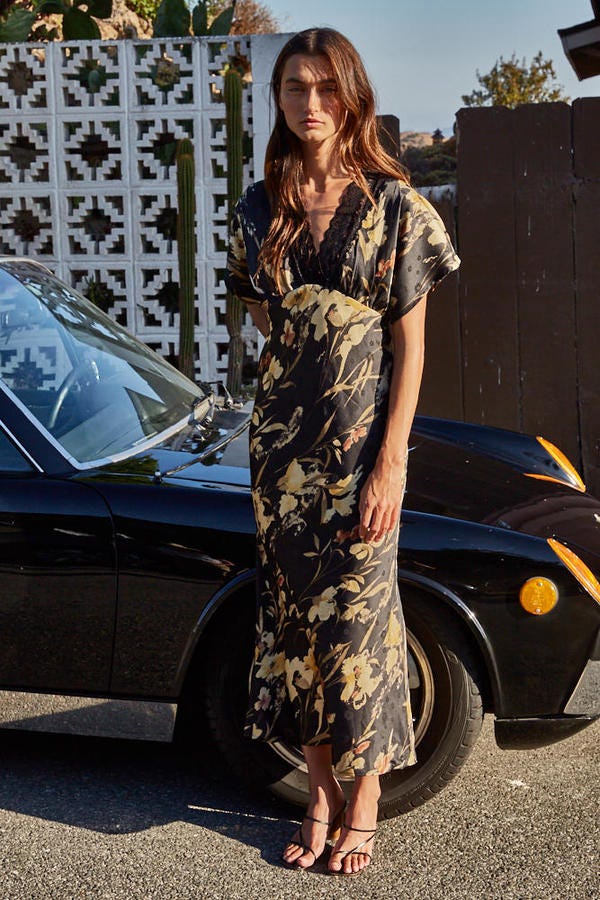 Midnight Garden Slip Dress