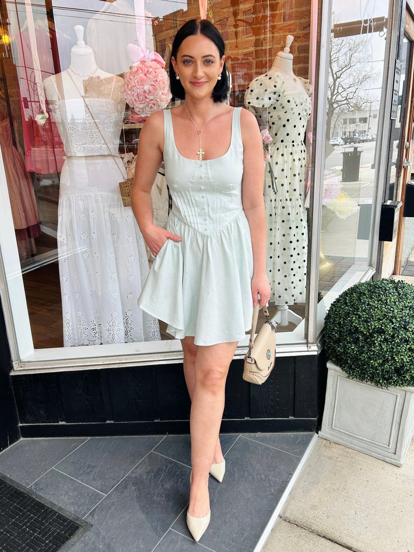 Tianna Dress in Powder Puff