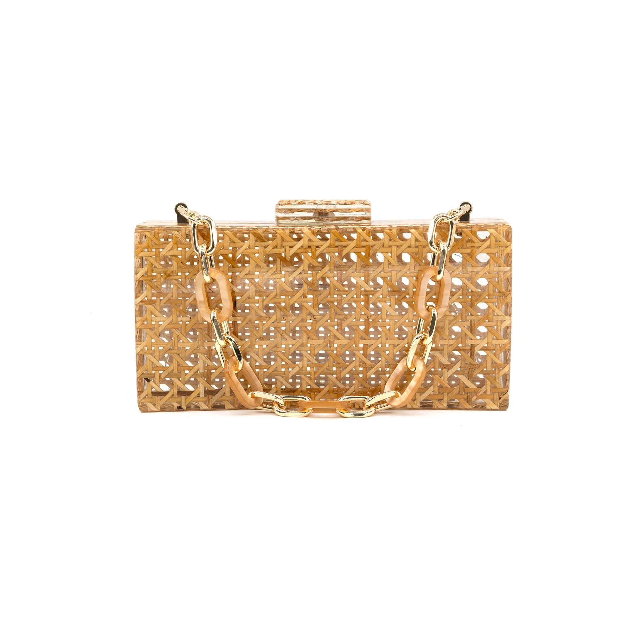 Golden Coast Woven Clutch