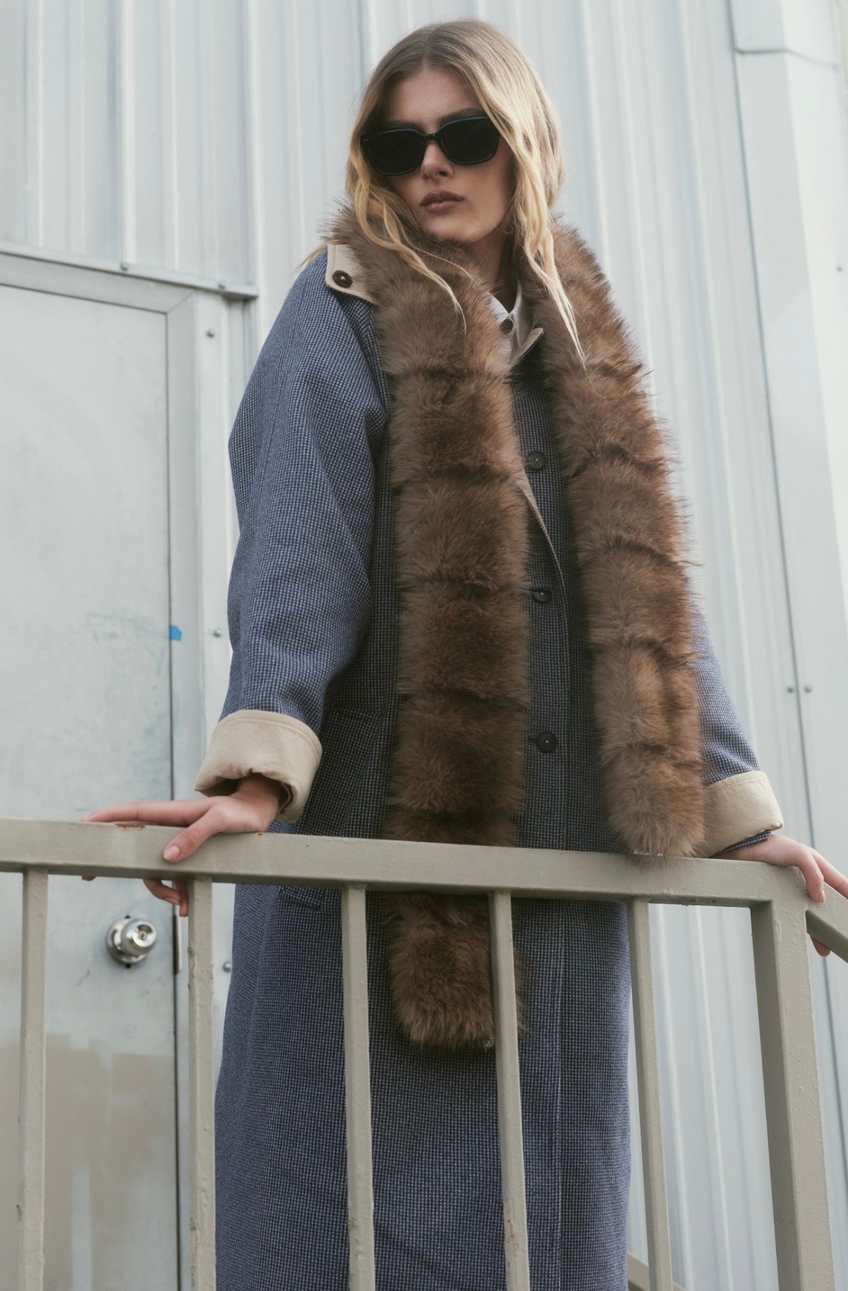 Long Faux Mink Scarf
