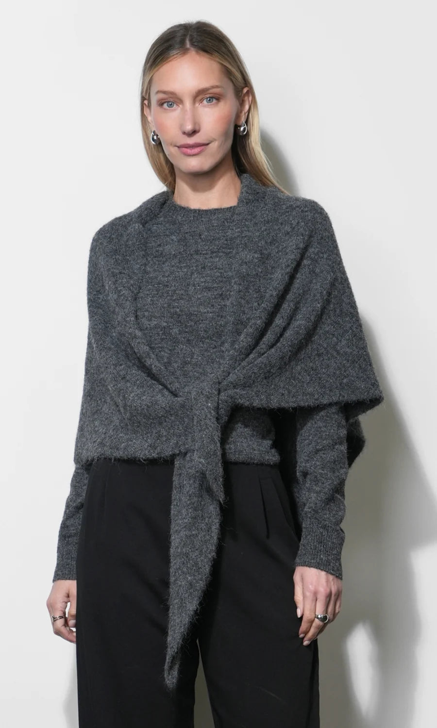 Yumi Sweater Top/Shawl Set