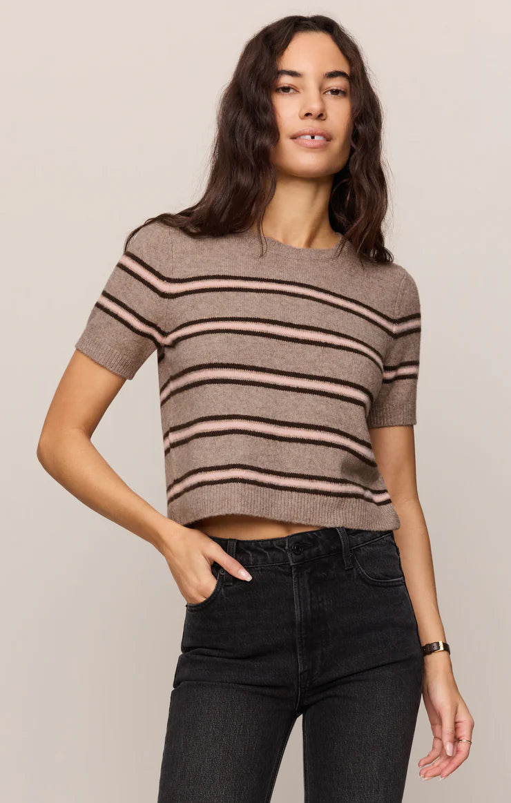 Gatewood Stripe Sweater: Heather Ash