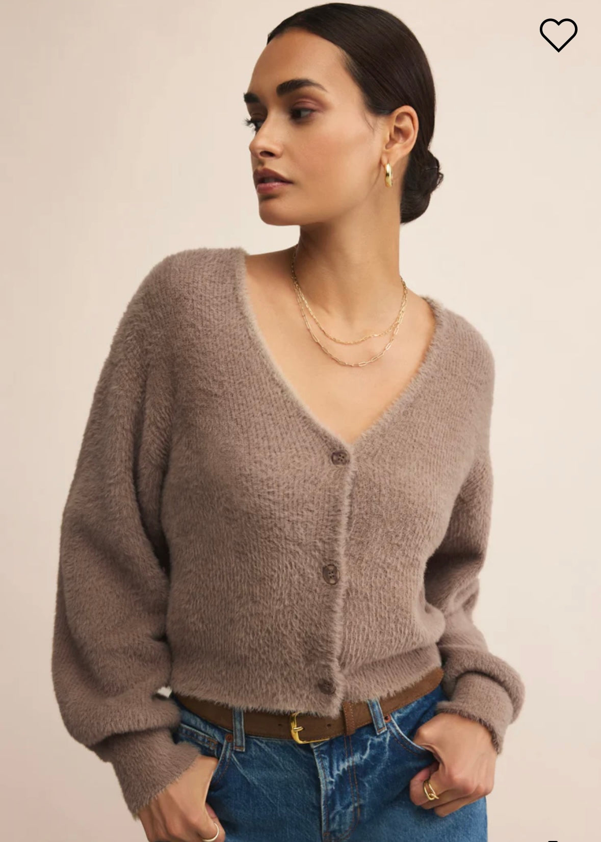 Sadira Fluffy Cardigan Moonlight