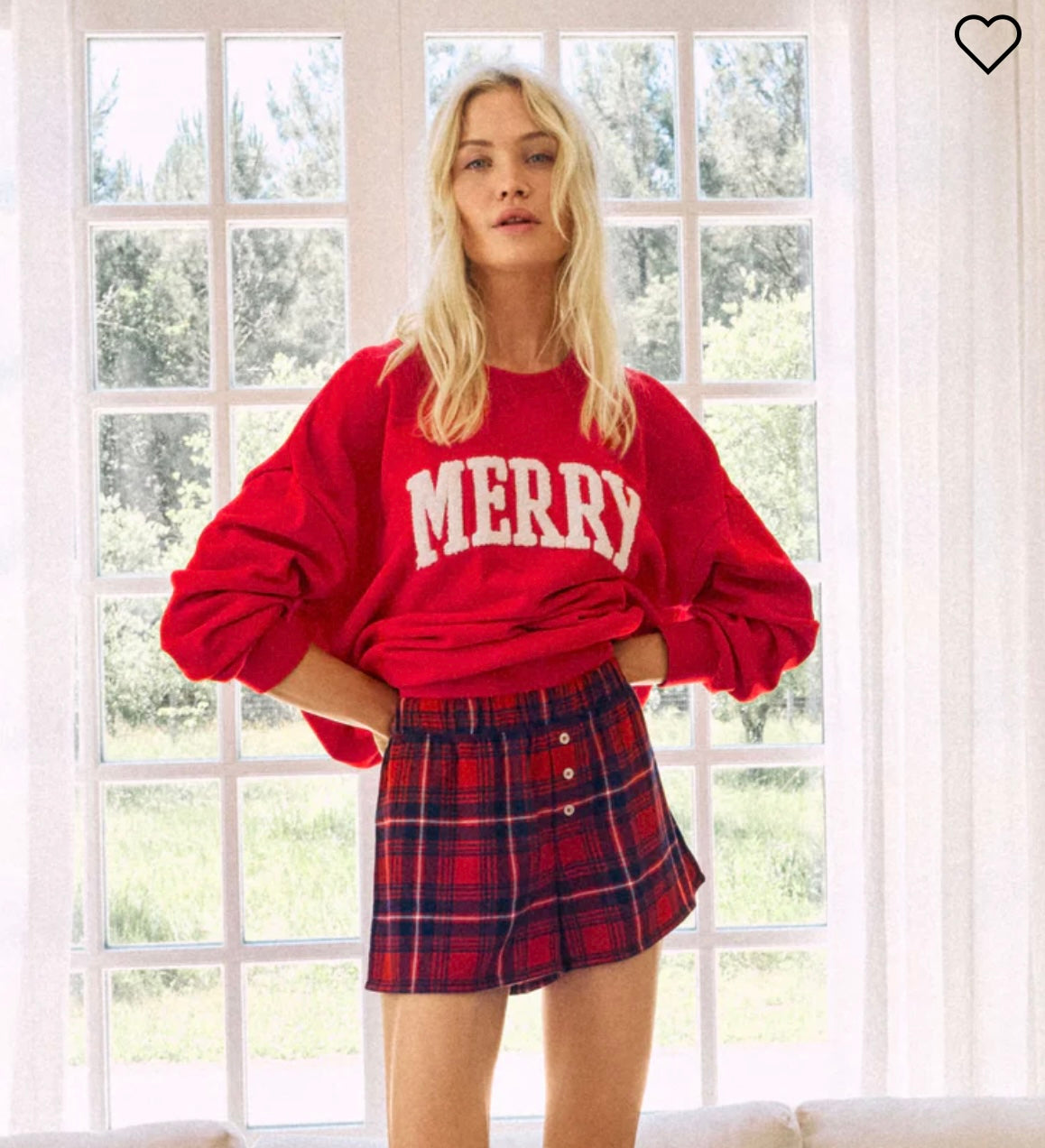 Very Merry Sunday Sweatshirt Festive Red