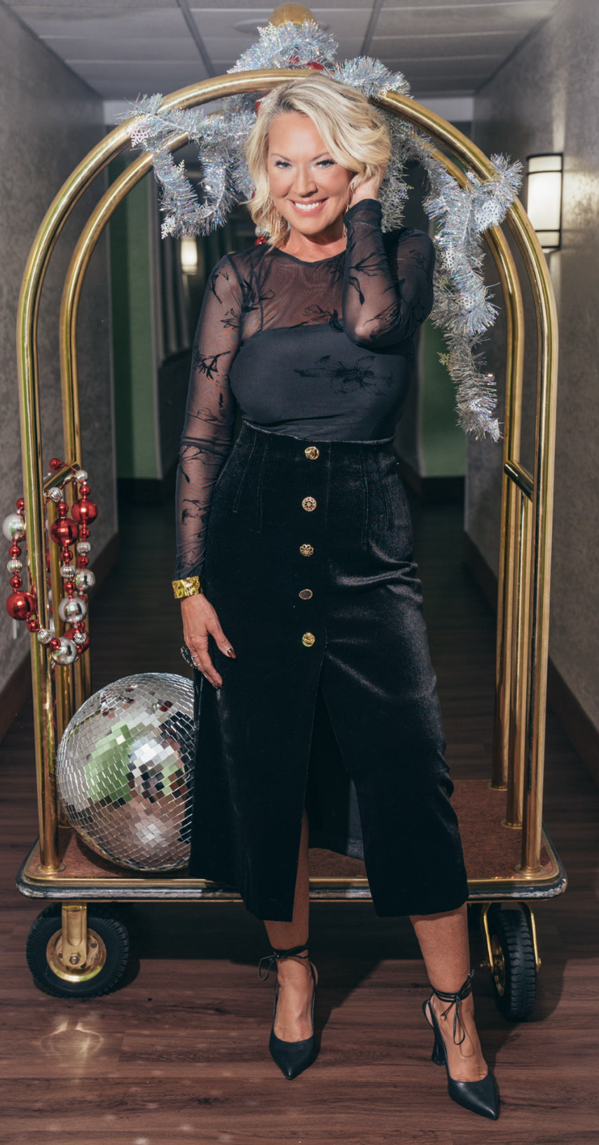 Midnight Bloom Mesh Bodysuit