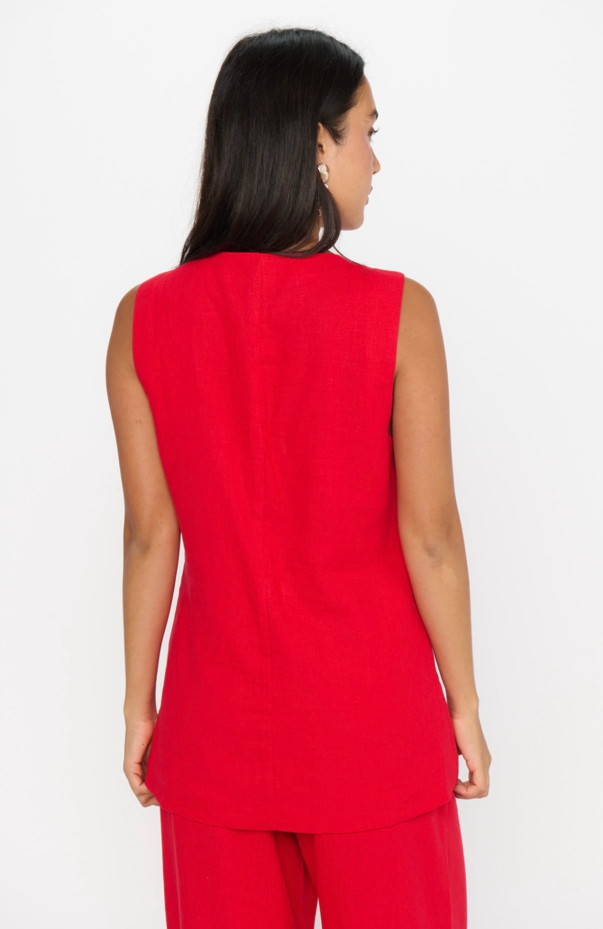 Sundried Tomato Linen Top