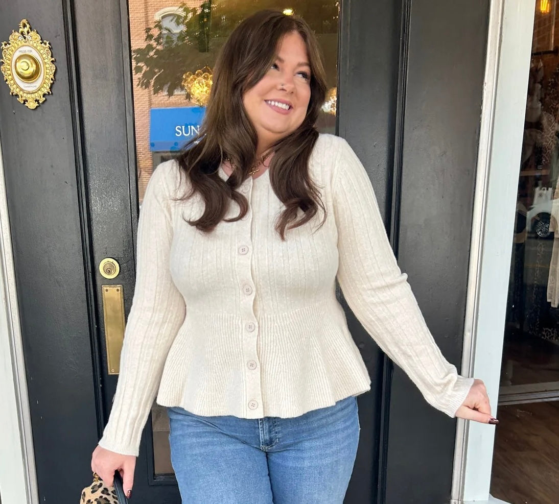 Perfectly Peplum Cardigan