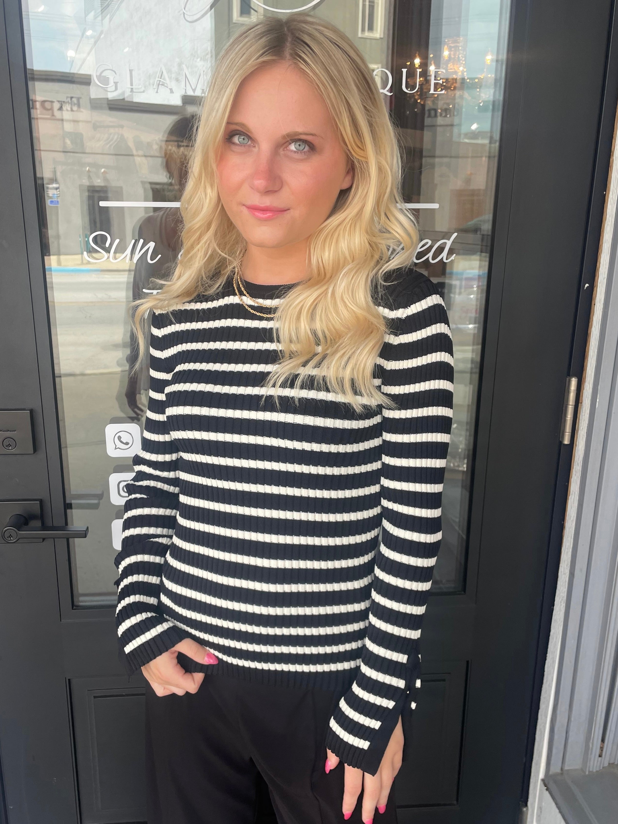 Black and White Stripe Sweater