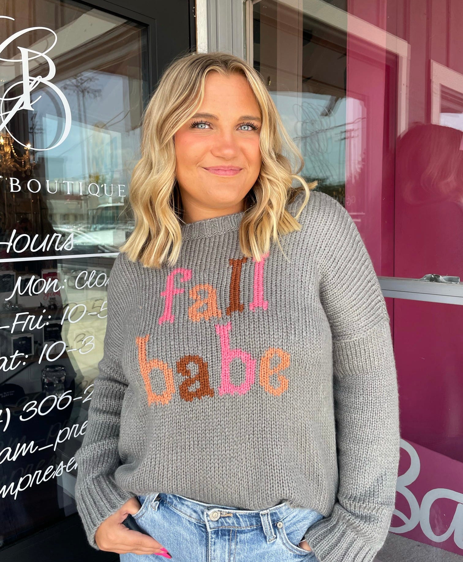 Fall Babe Crewneck Sweater - Final Sale