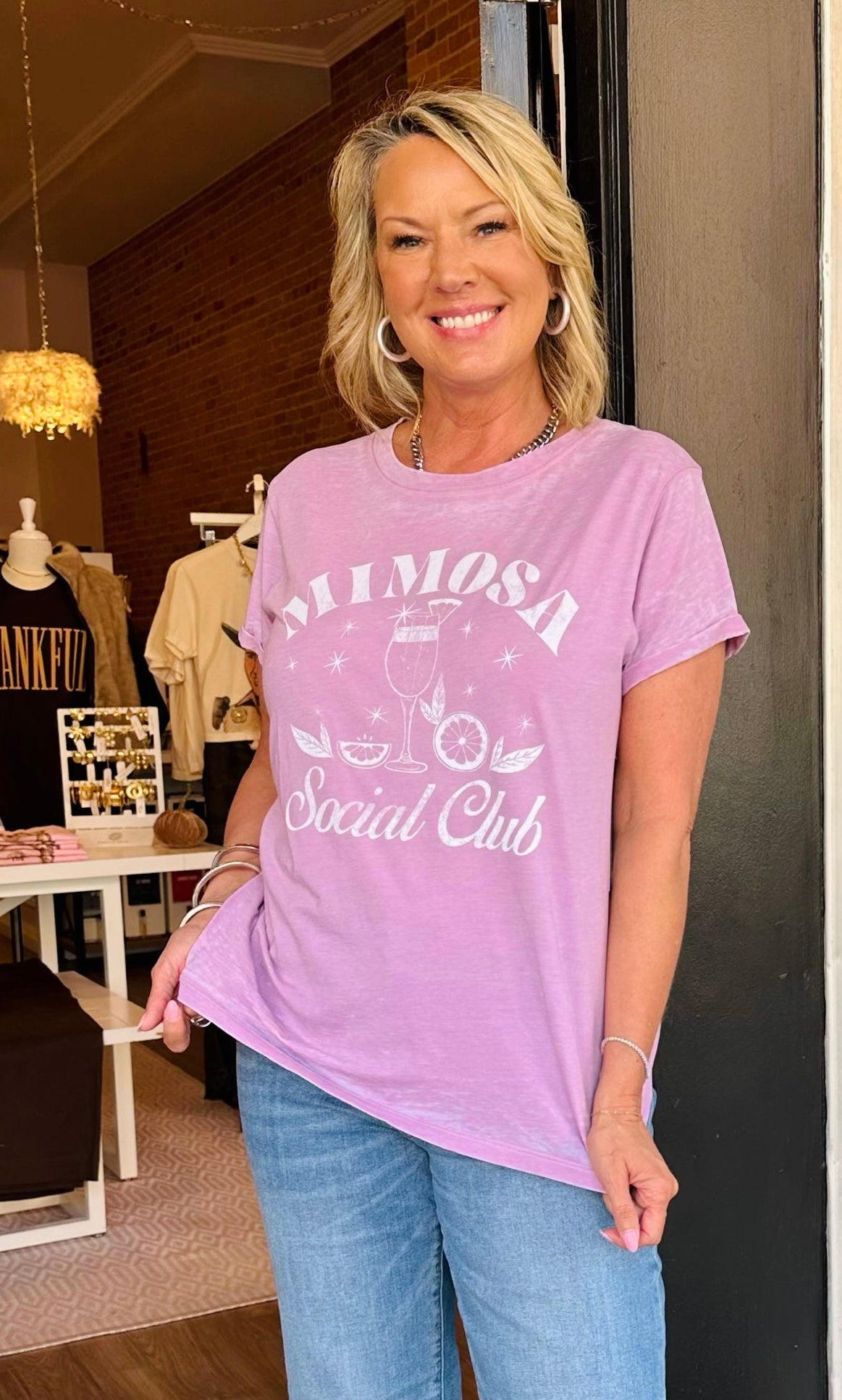 Mimosa Social Burnout Crew Tee