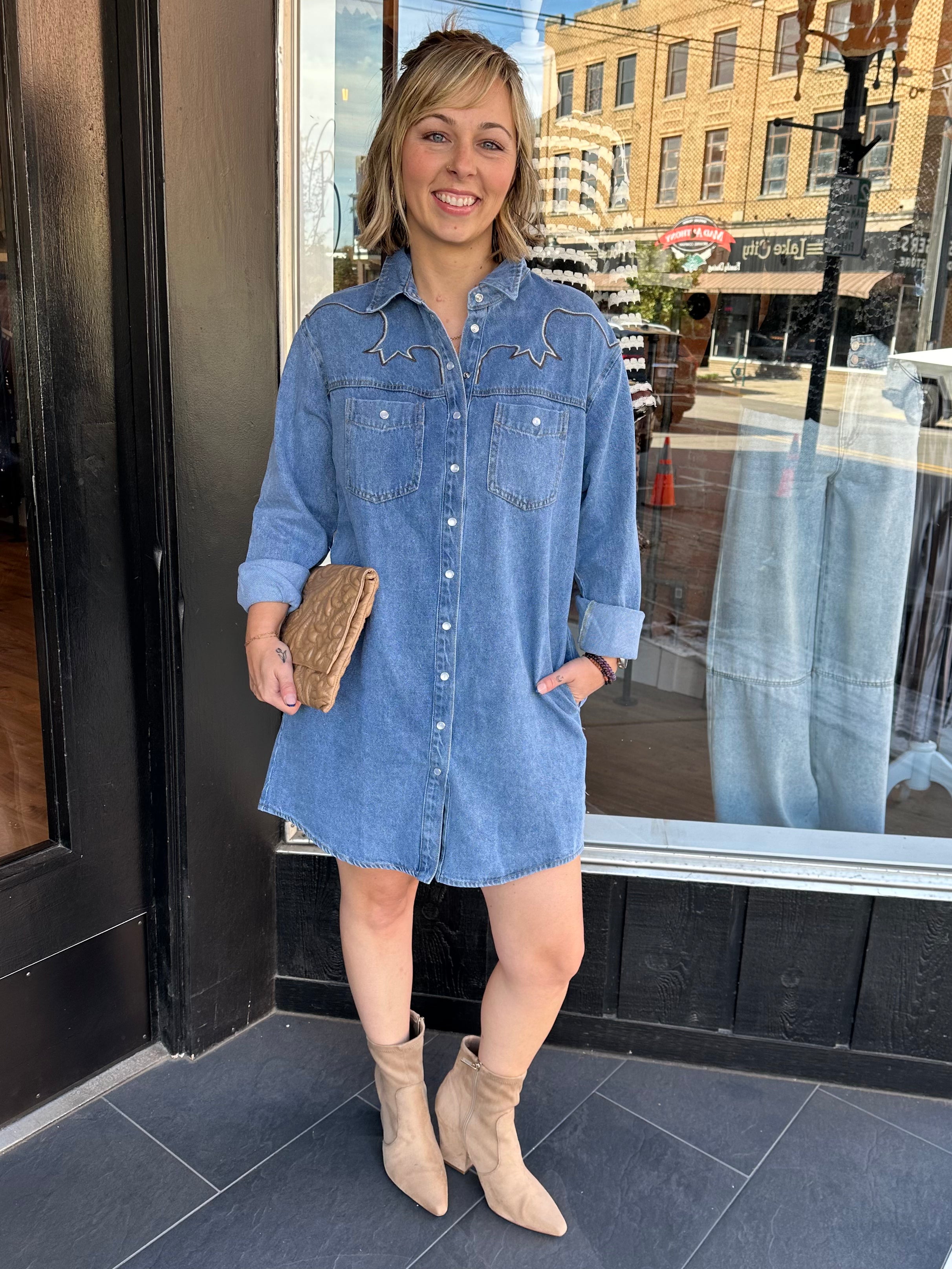 Western Denim Dress