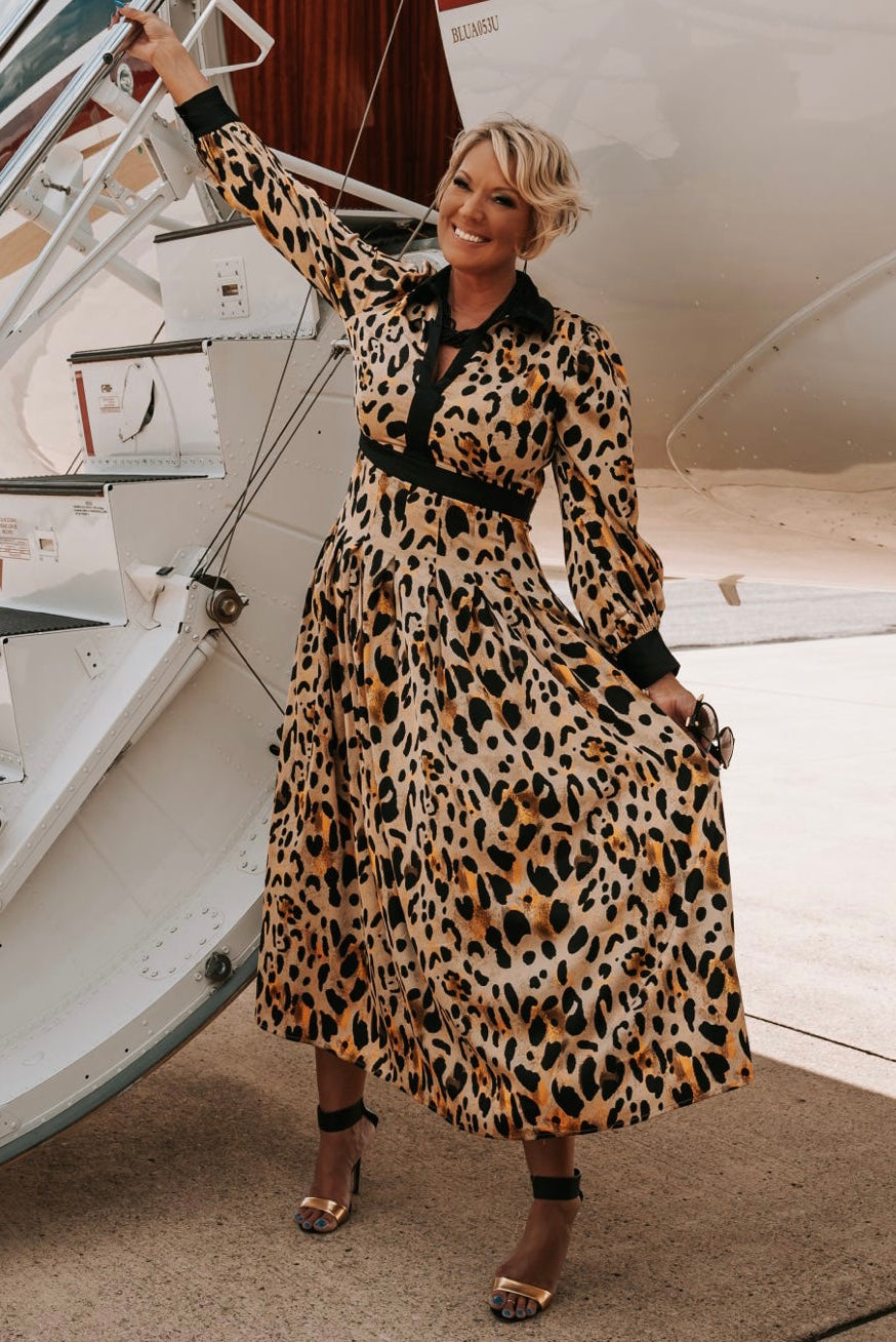Leopard Print Maxi Dress
