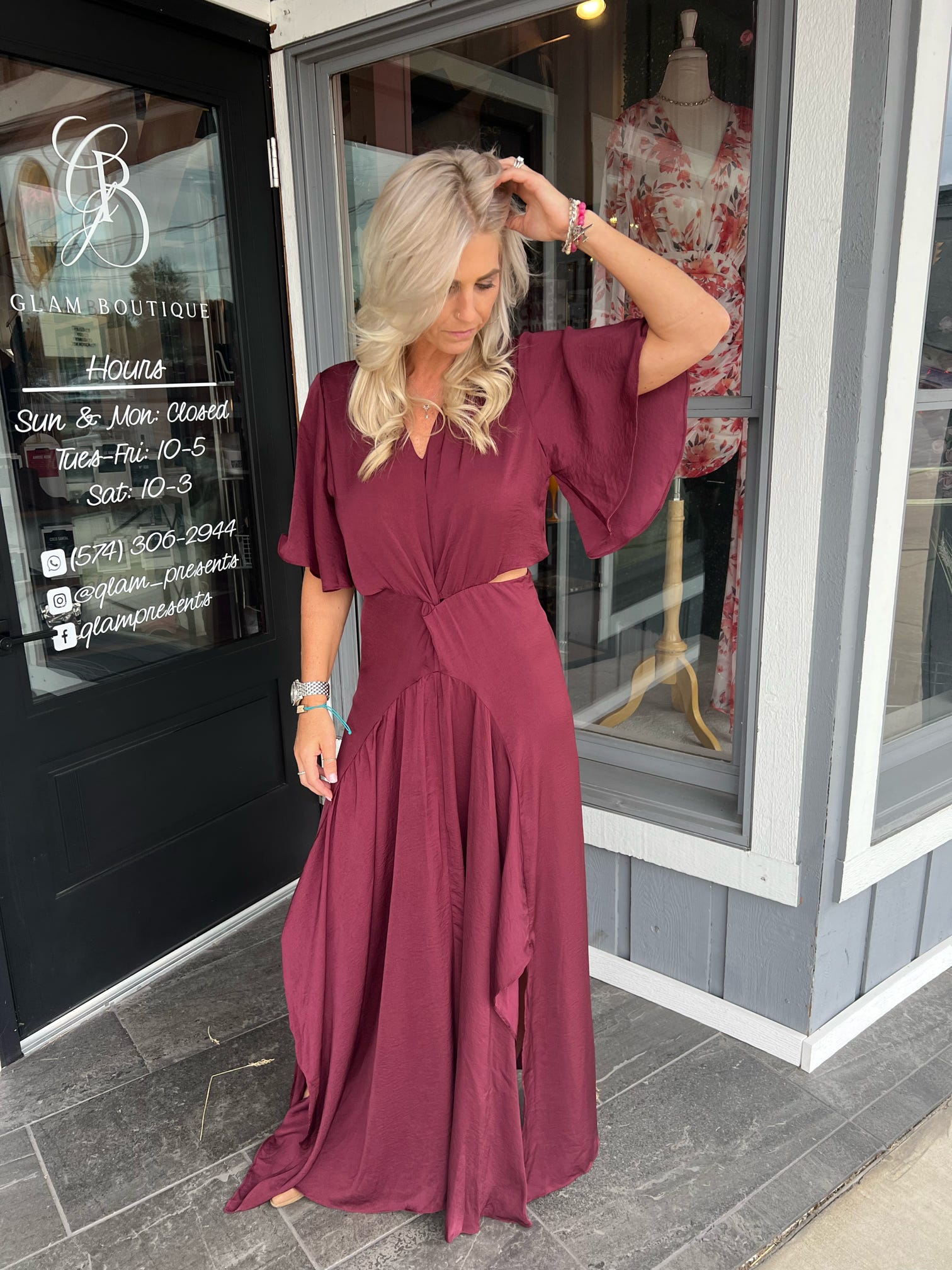 Crimson Cutout Dress