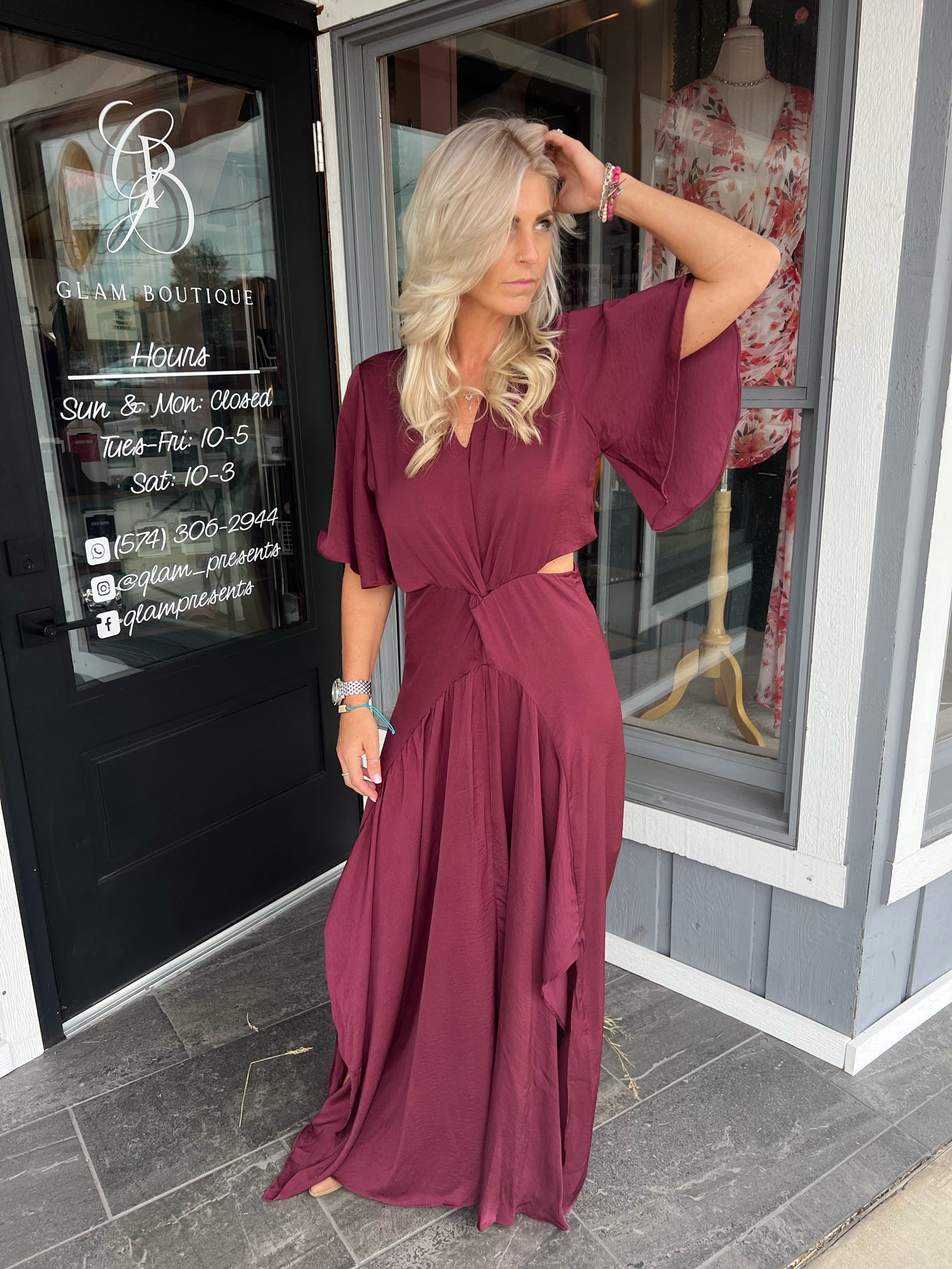 Crimson Cutout Dress