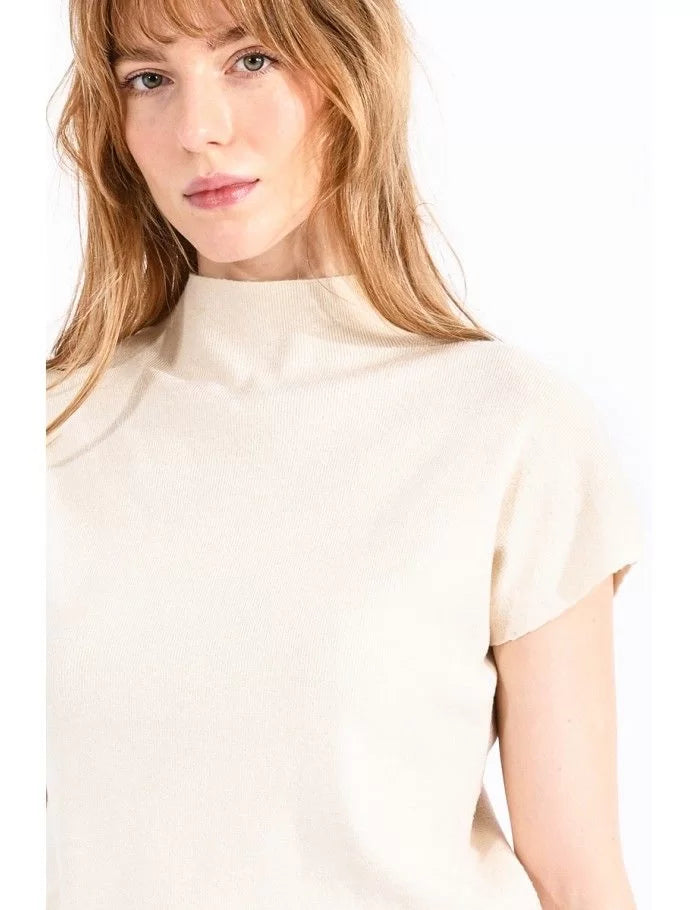 Cream sleeveless sweater