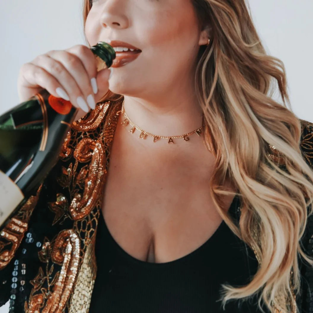 Gold Champagne Necklace