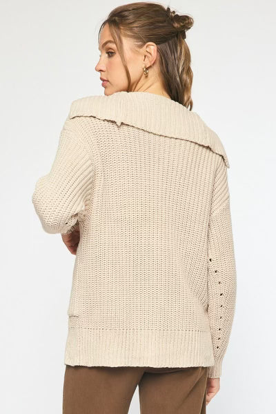 Oatmeal Sweater Cardigan