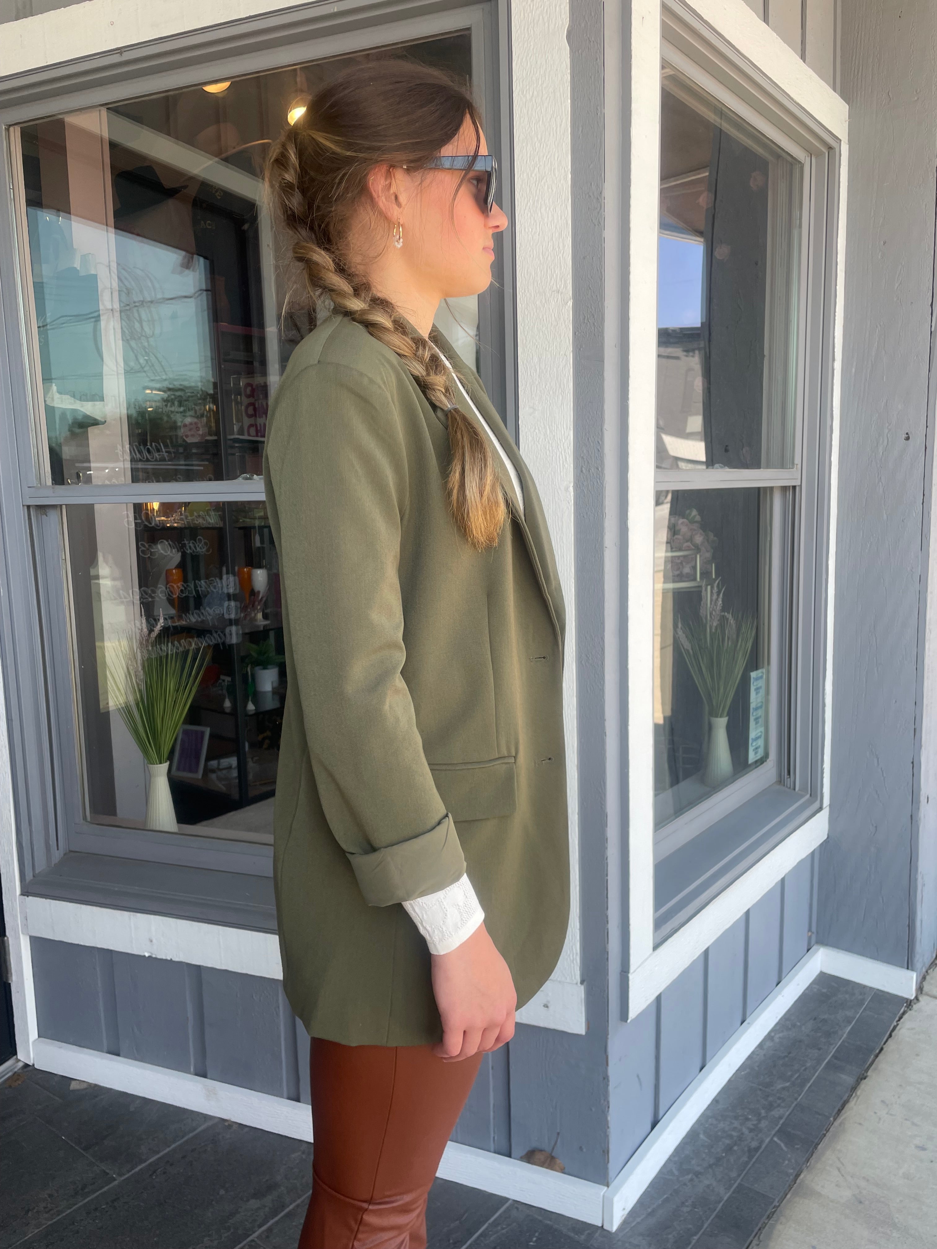 FINAL SALE Dusty Olive Blazer
