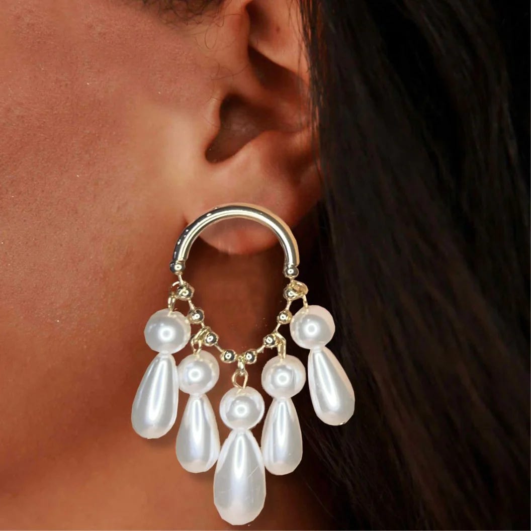 Pearl Teardrop Earrings