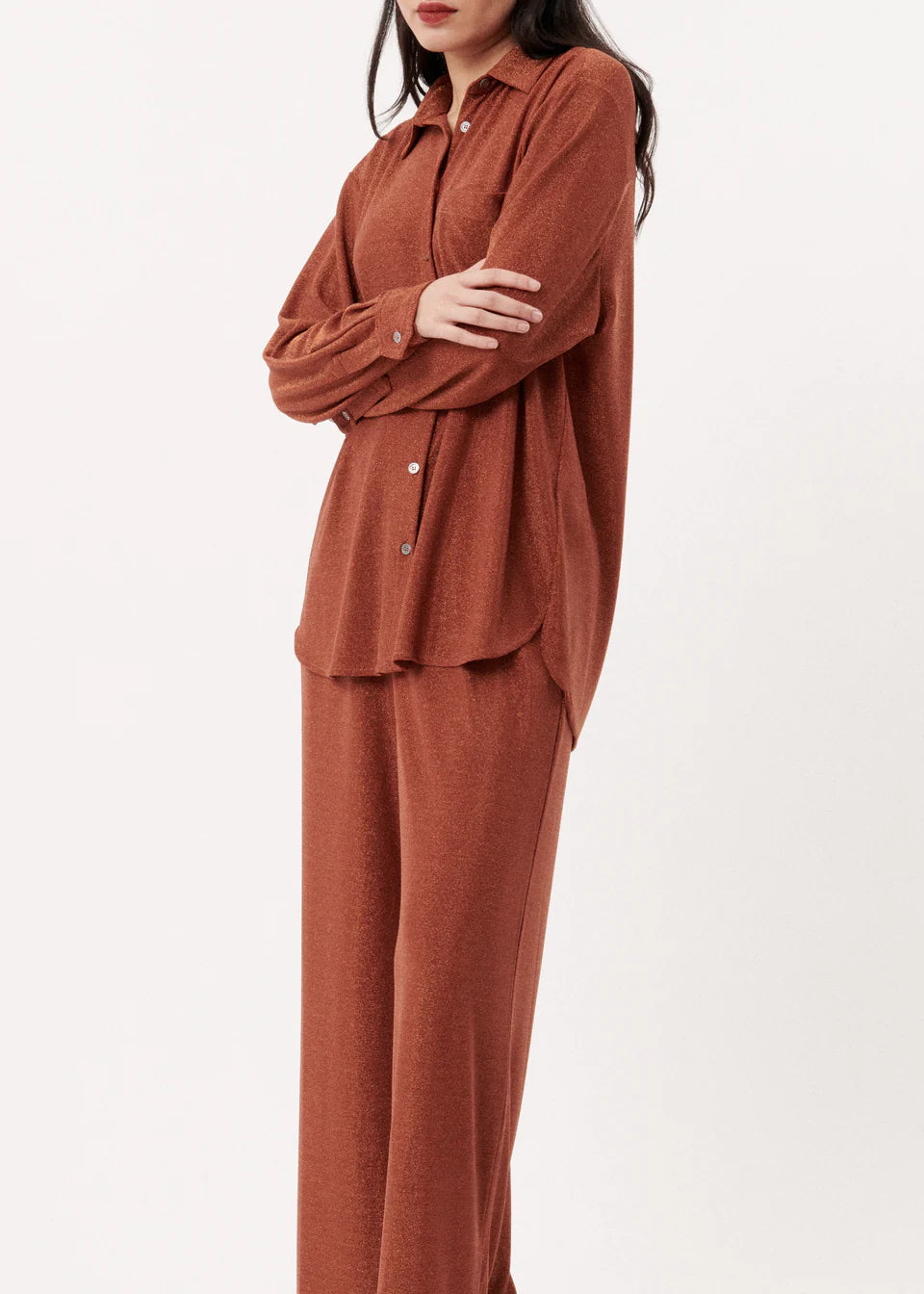Copper shimmer pant