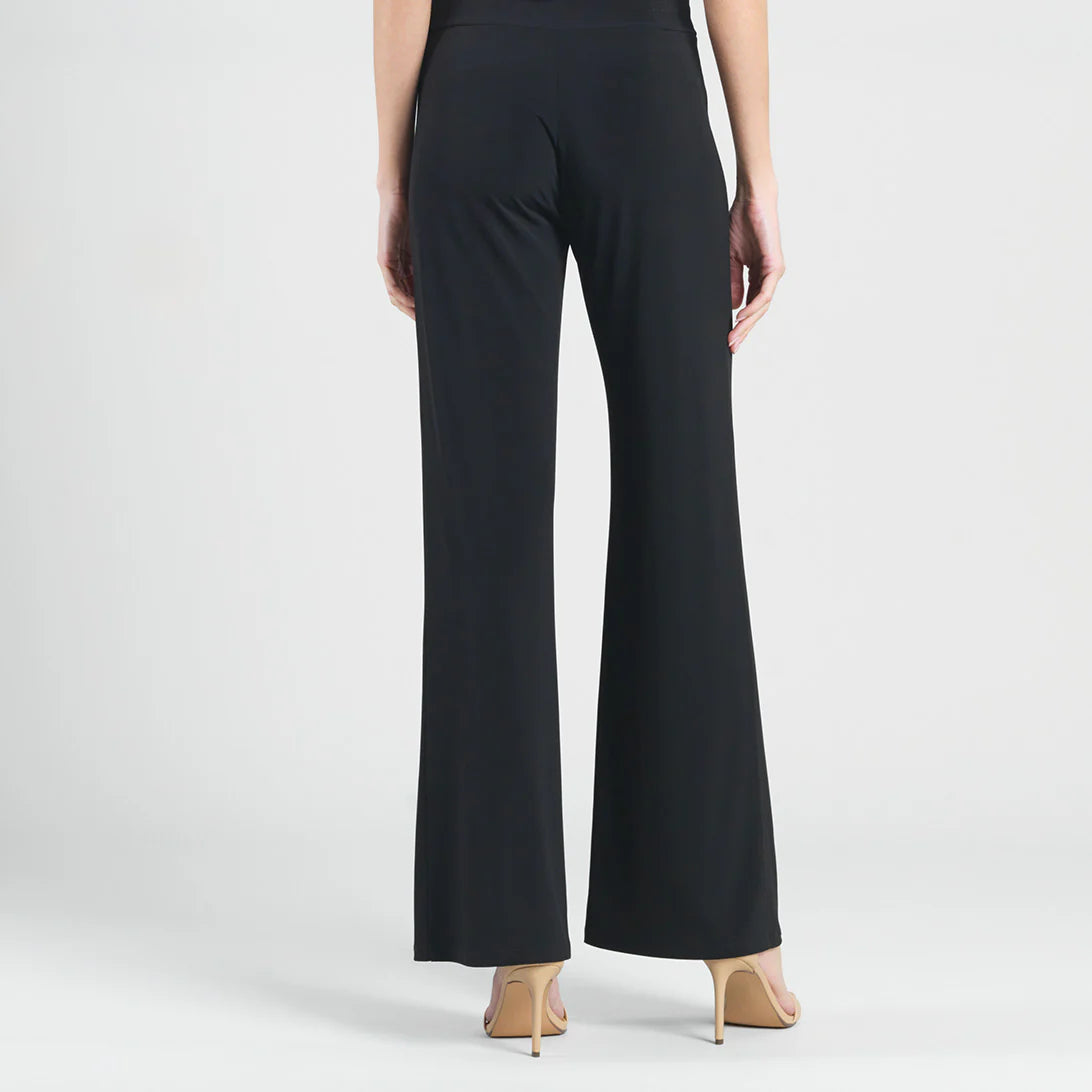 Black Open Front Slit Pant
