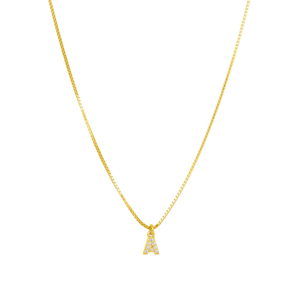 FYB Gold Petite Initial Necklace