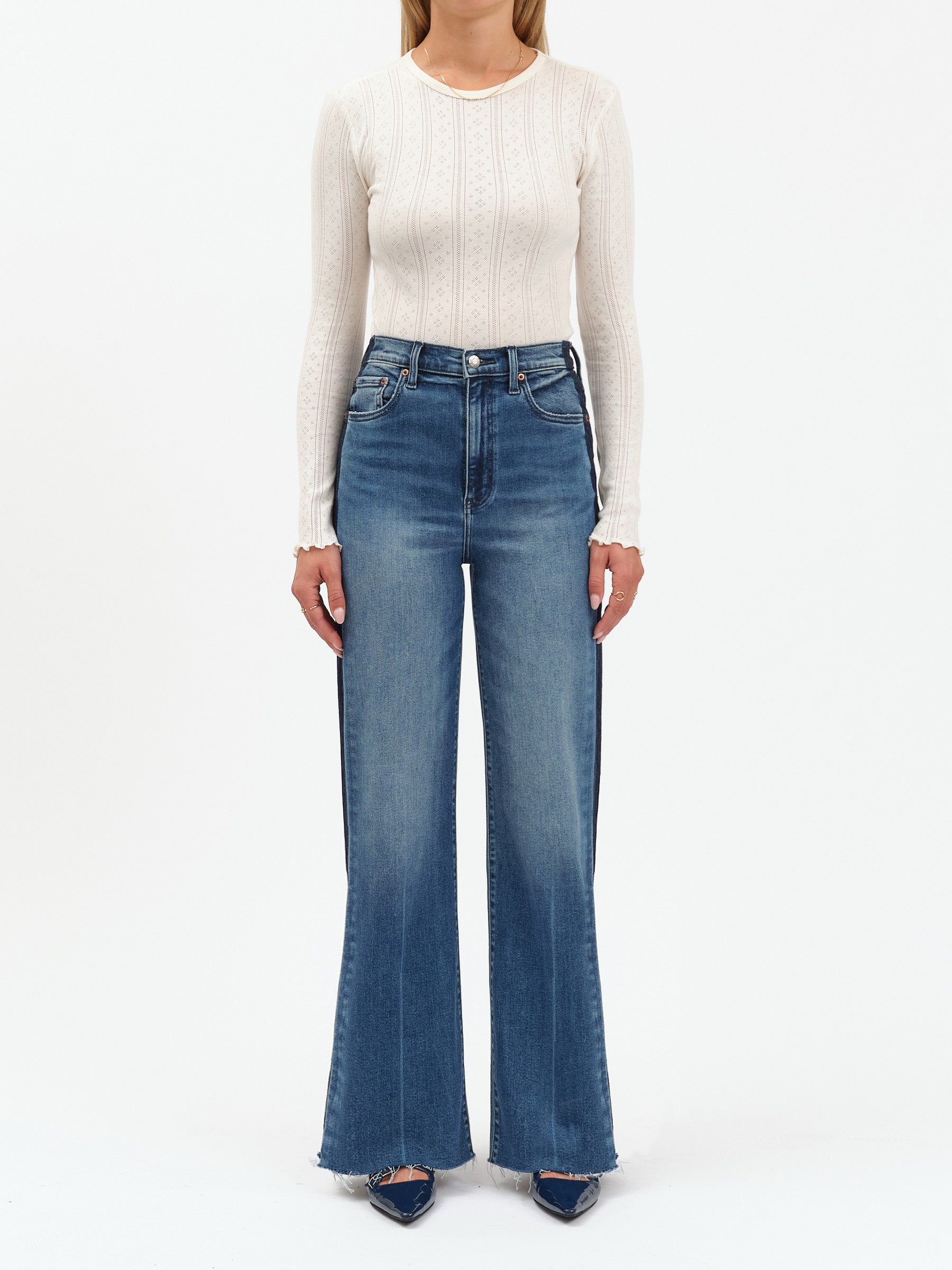 Far Out High Rise Wide Leg Jean