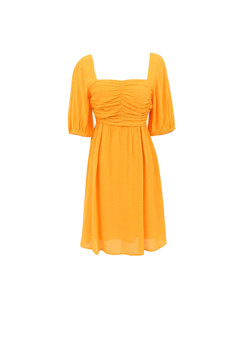 FINAL SALE Puff-Sleeve Mango Dress