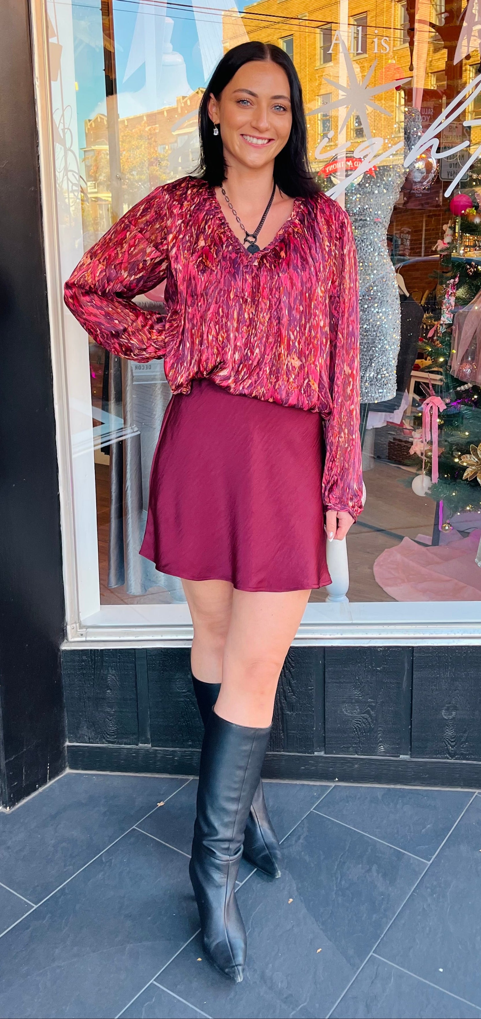 Chablis Mini Skirt Merlot