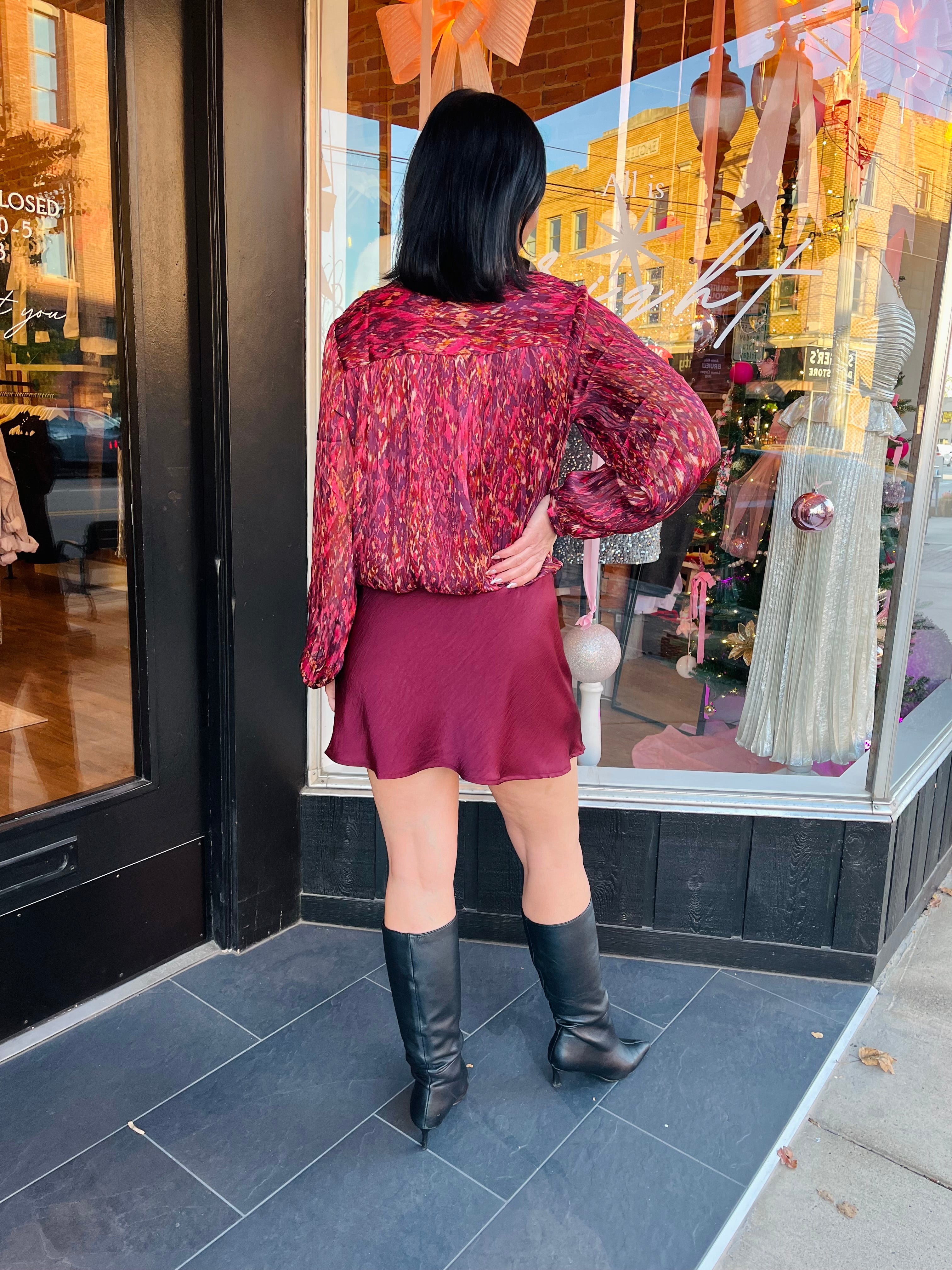 Chablis Mini Skirt Merlot