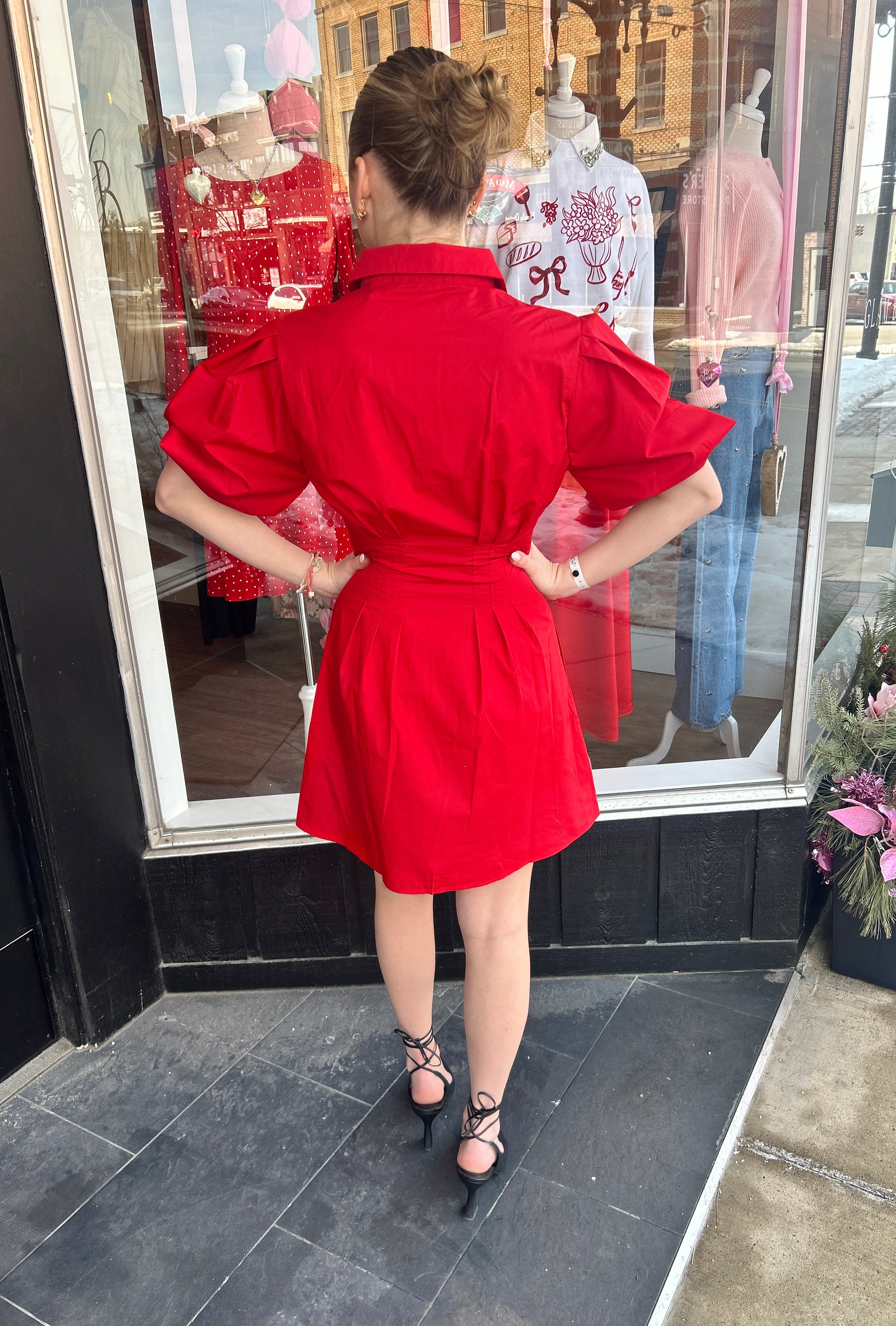 Jacqueline Bubble Sleeve Dress