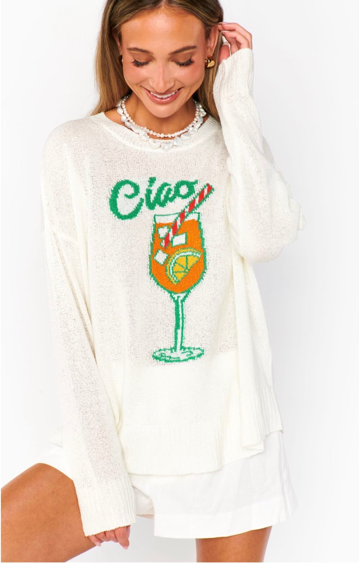 Woodsy Sweater Ciao Cocktail Graphic Knit