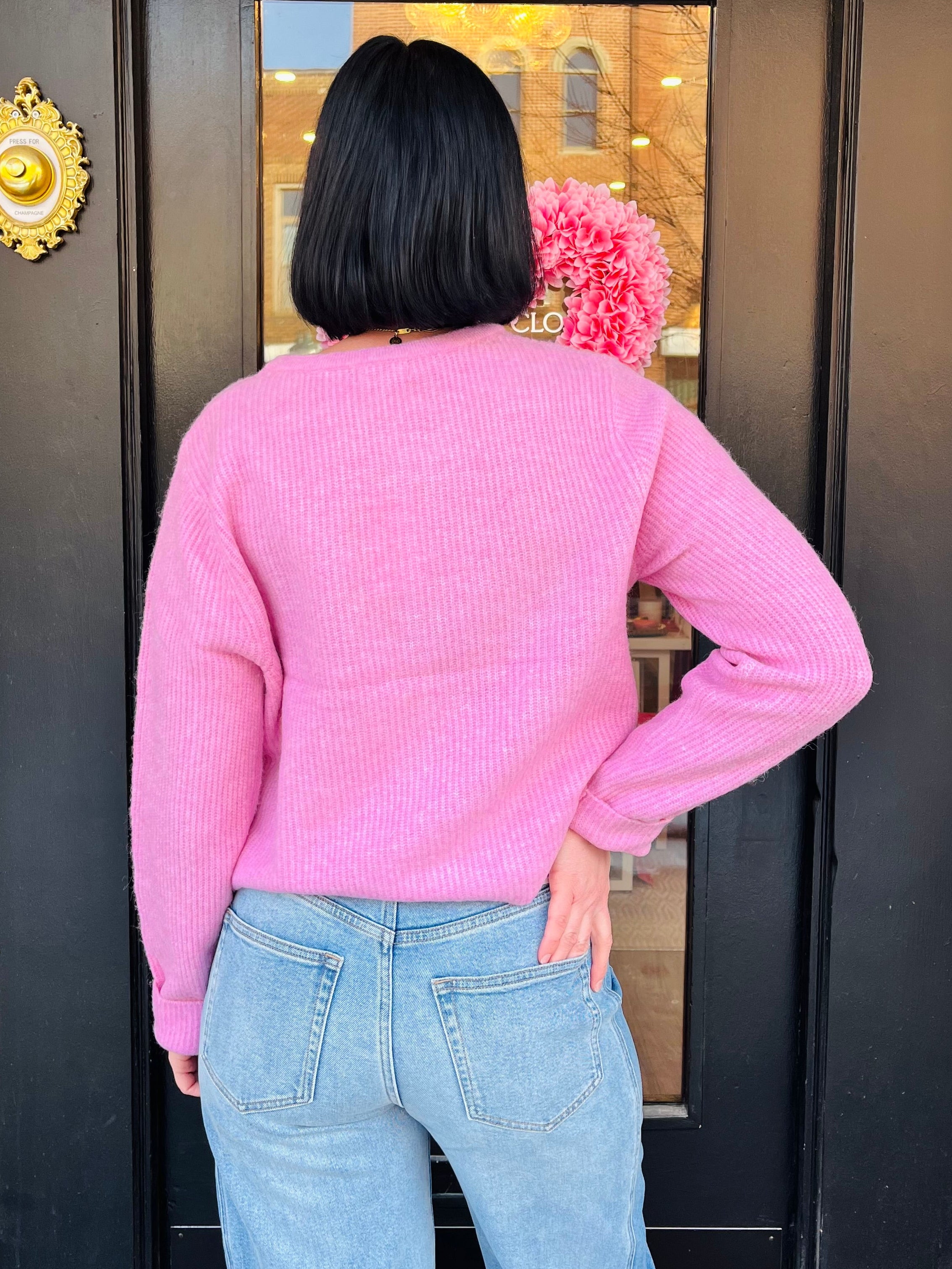 Medina Rib Cardigan Pink Crush