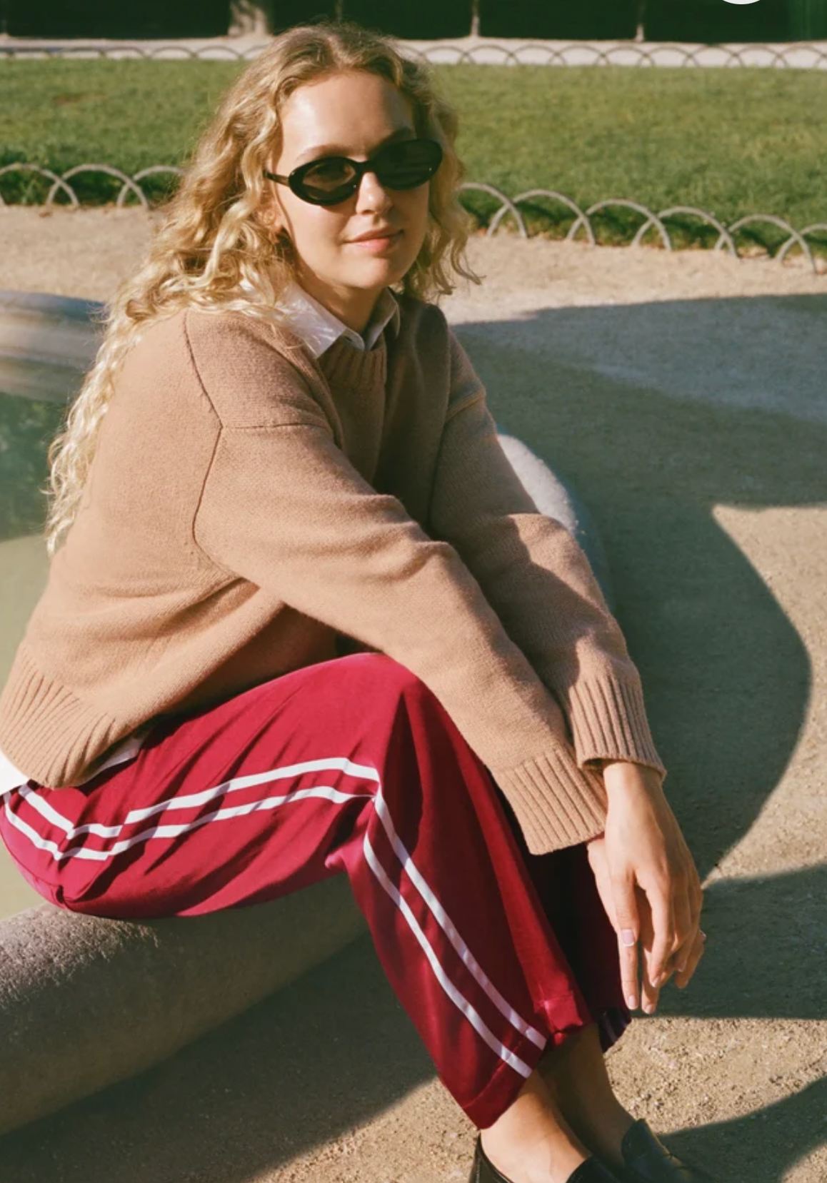 In Stride Satin Track Pant