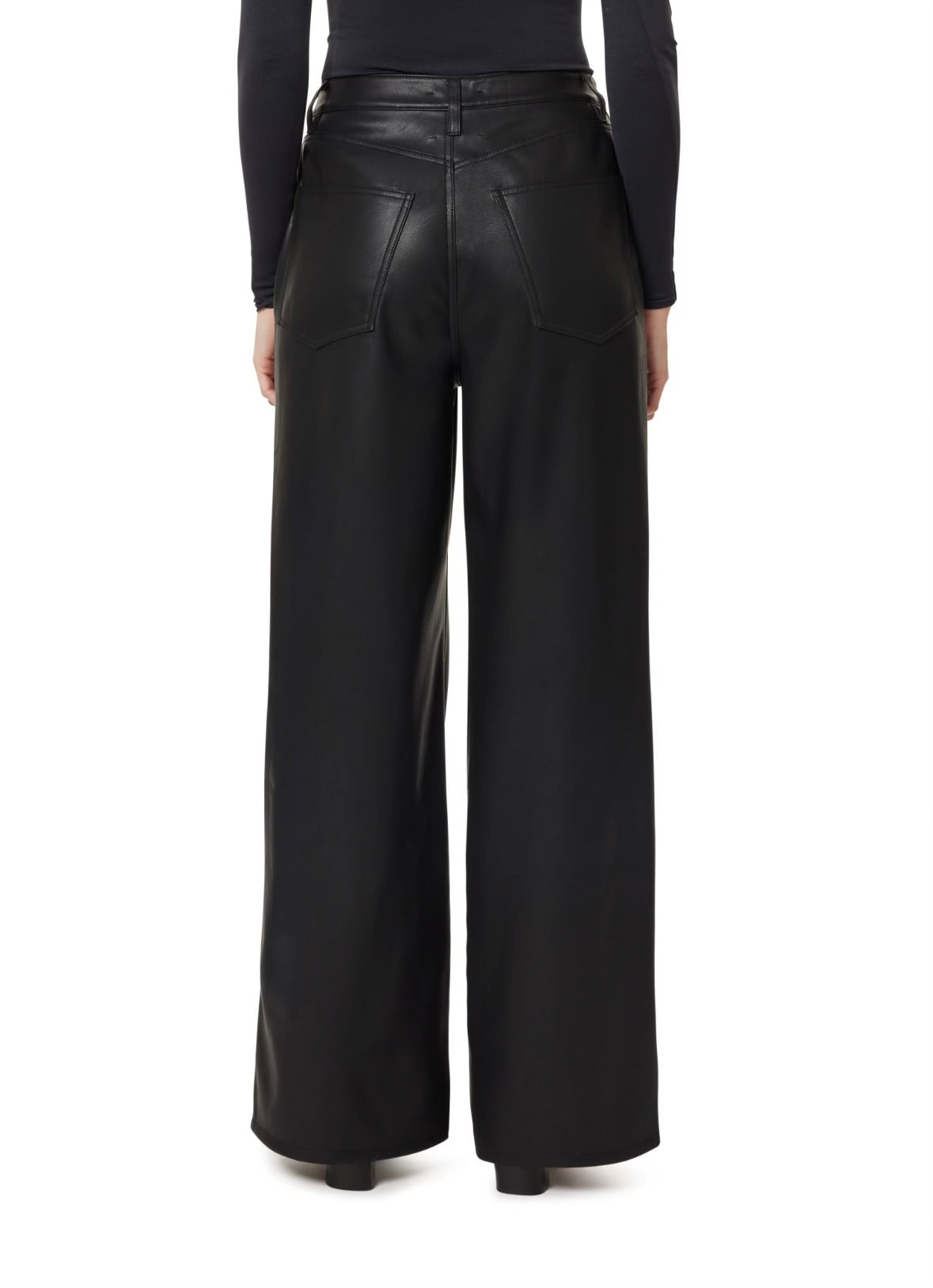 Romy Faux Leather Slouch Wide-Leg Pant
