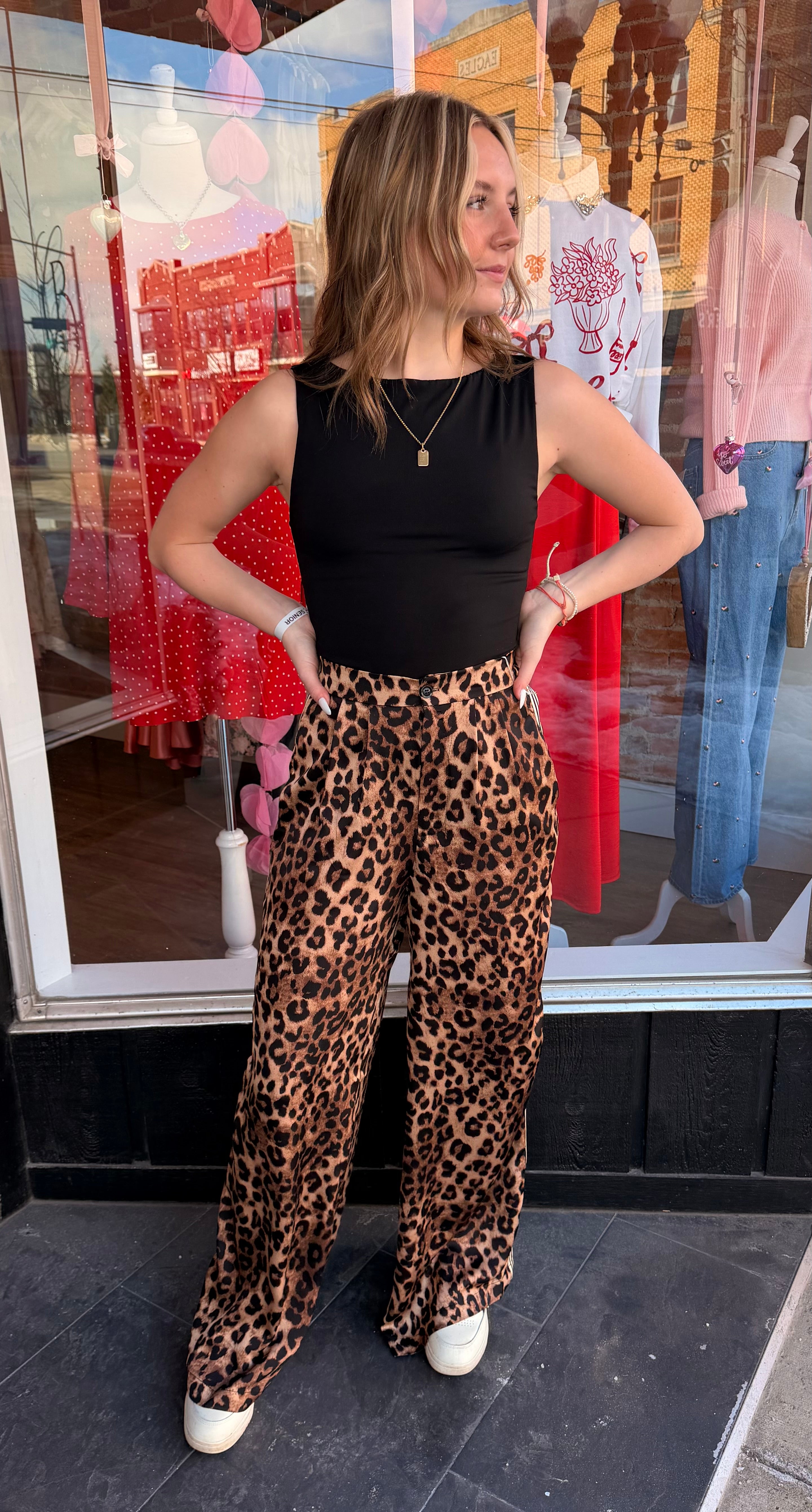 Veronica Sporty Leopard Print Pant