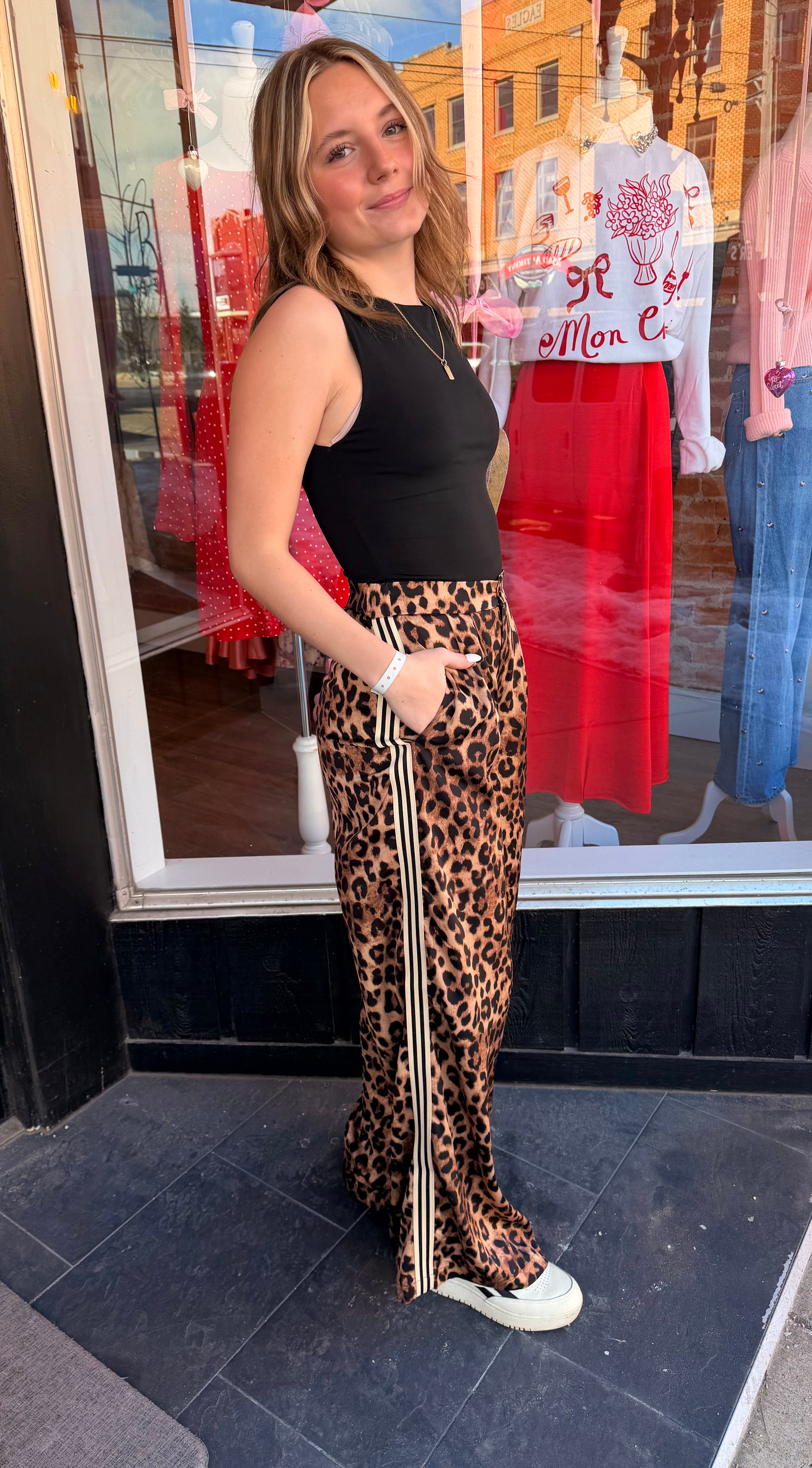 Veronica Sporty Leopard Print Pant