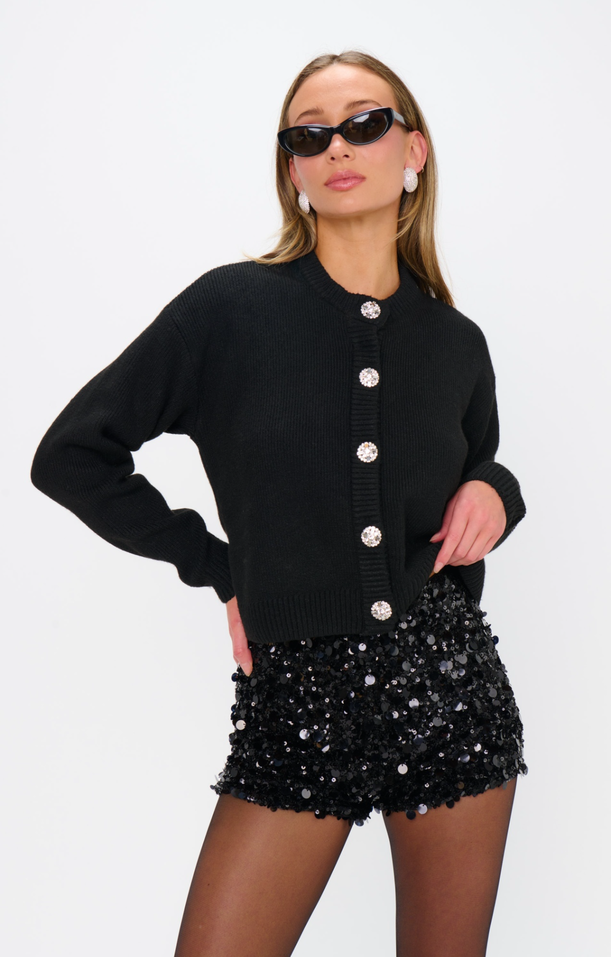 Maggie Cardigan Black Knit