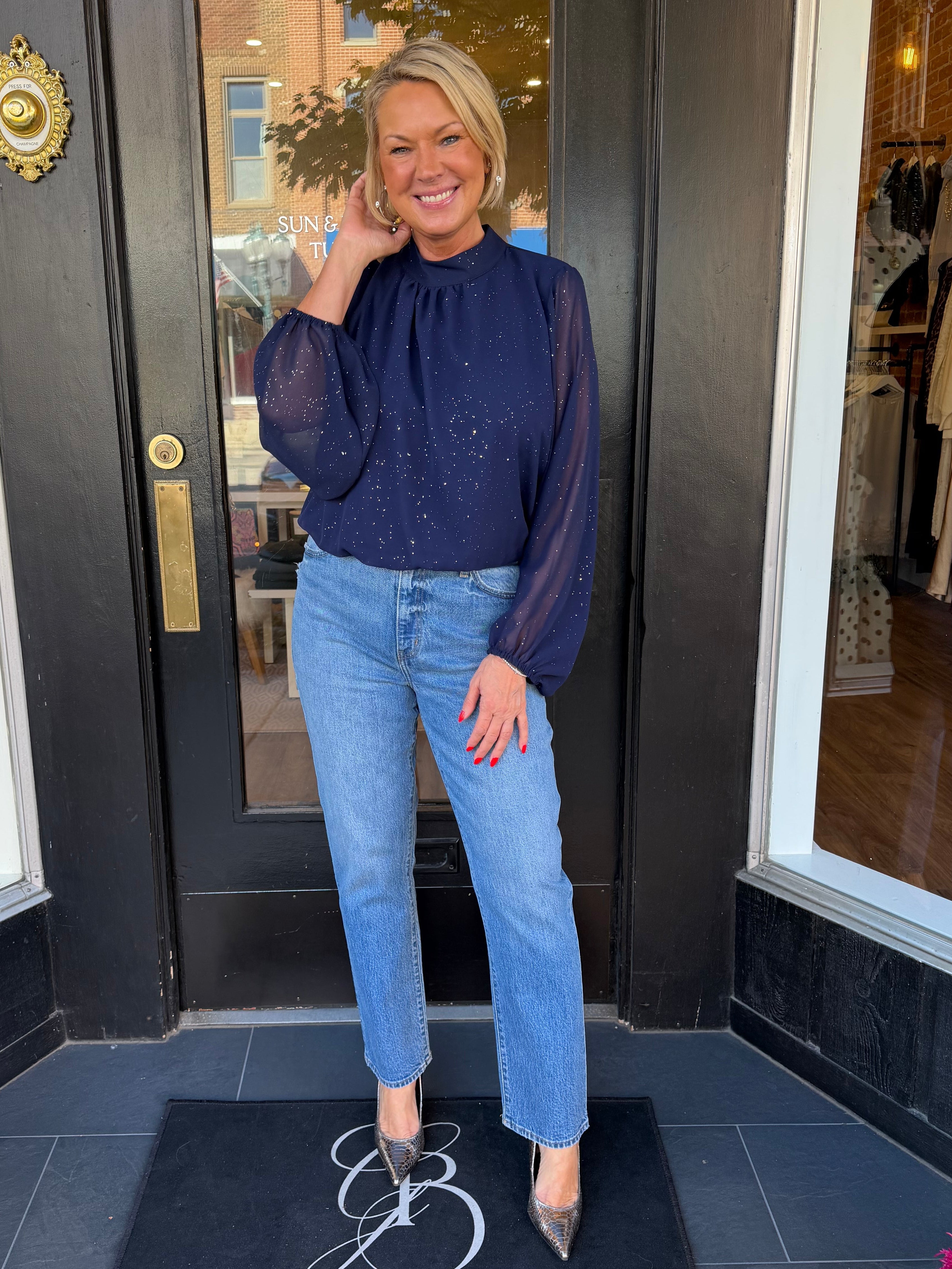 The Midnight Shimmer Blouse