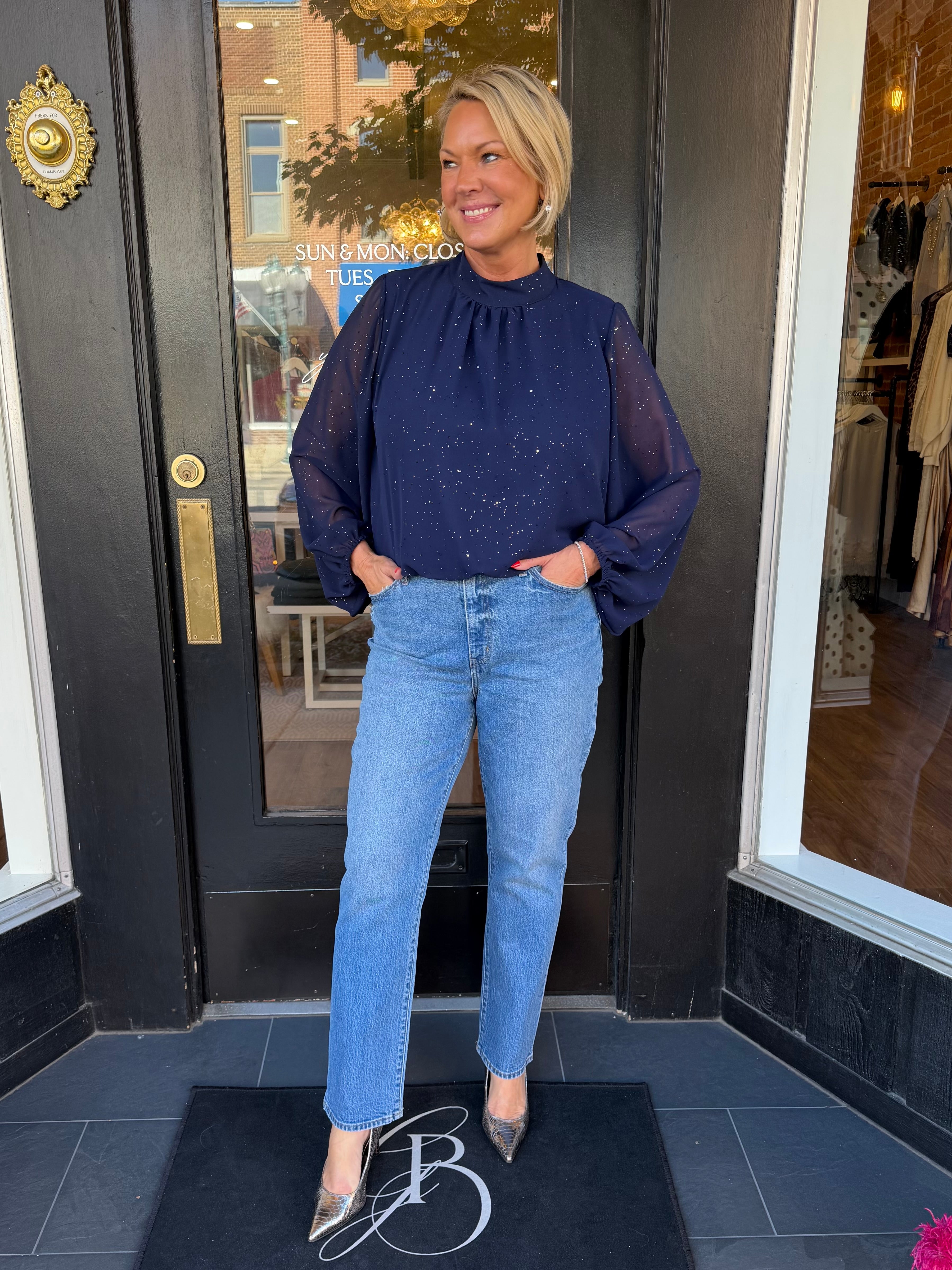 The Midnight Shimmer Blouse
