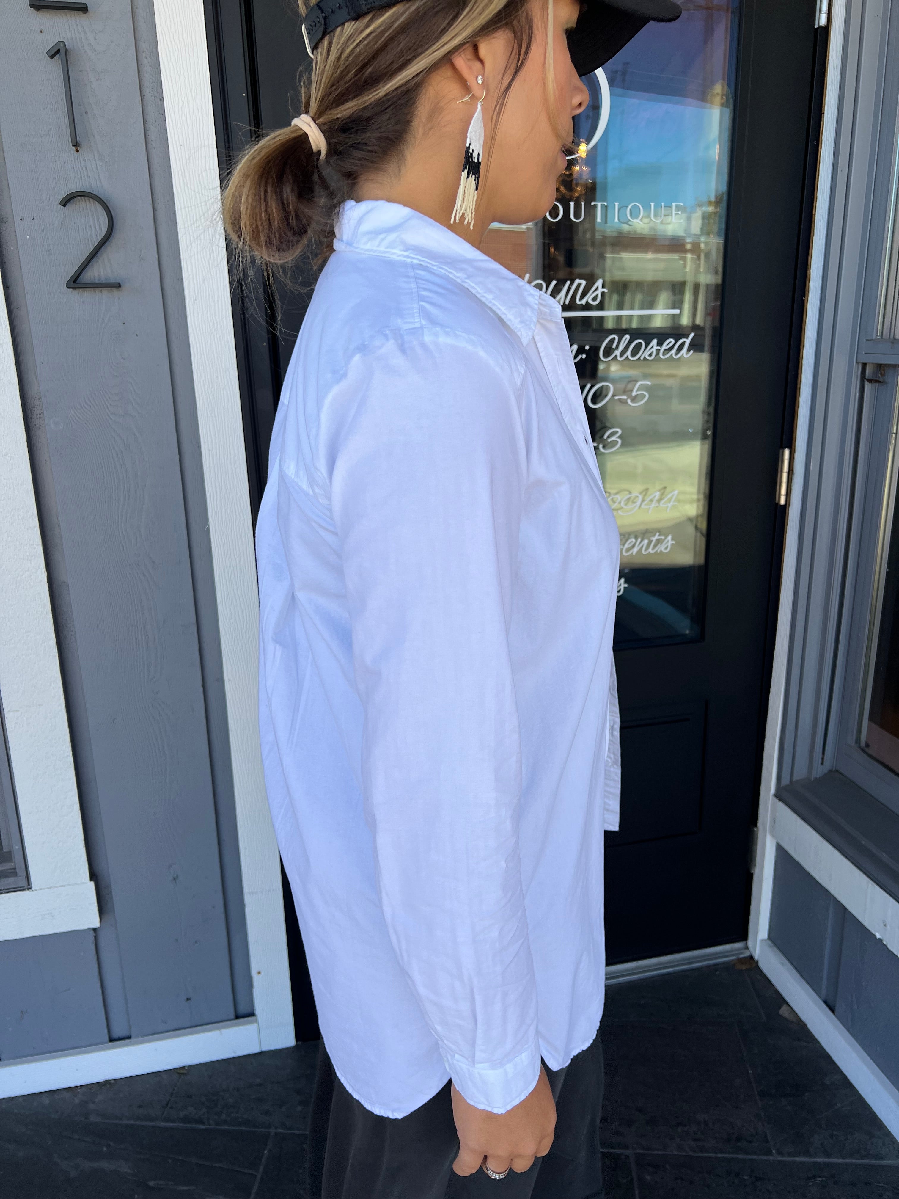 White Button Down Collared Shirt