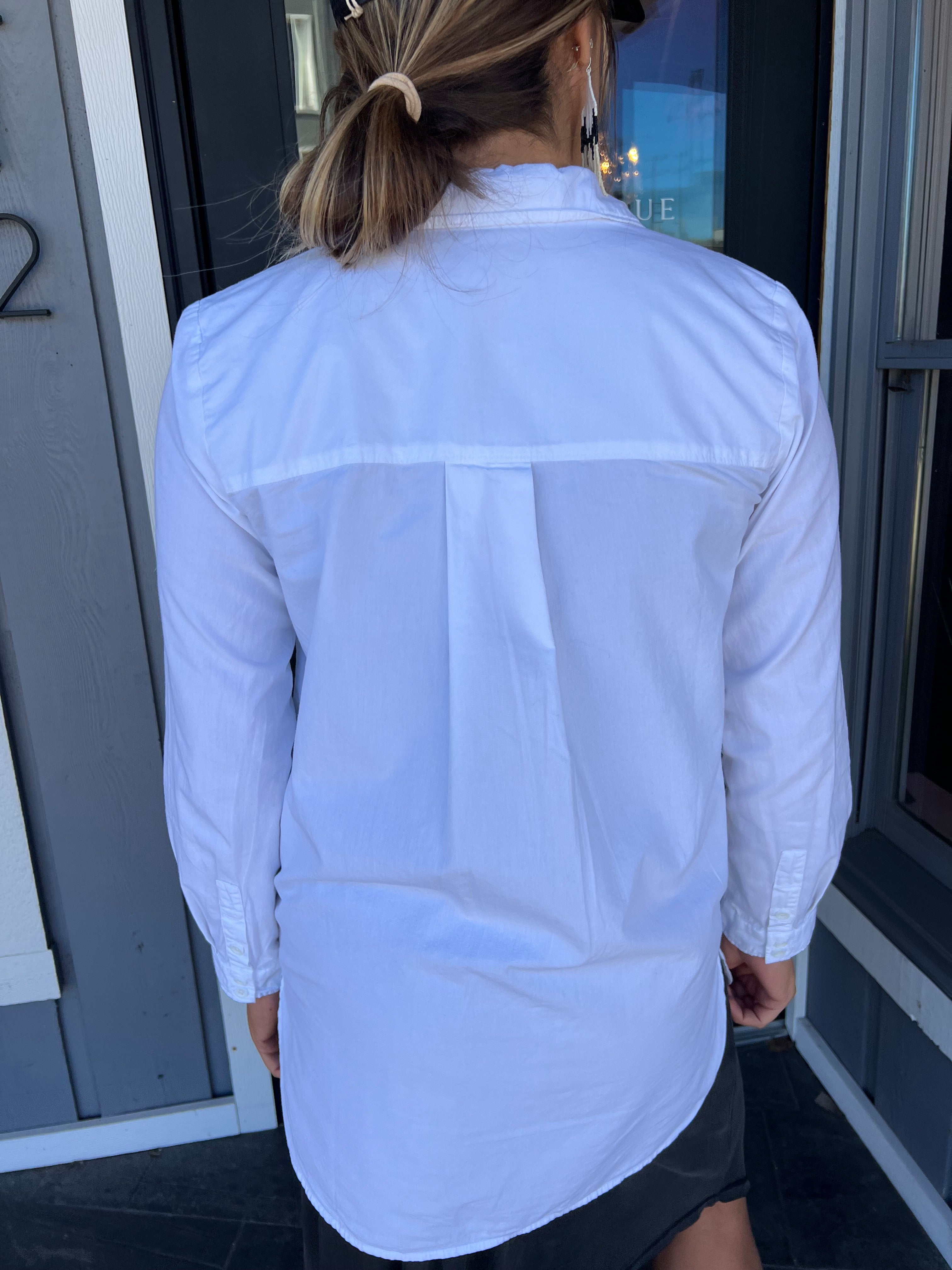 White Button Down Collared Shirt