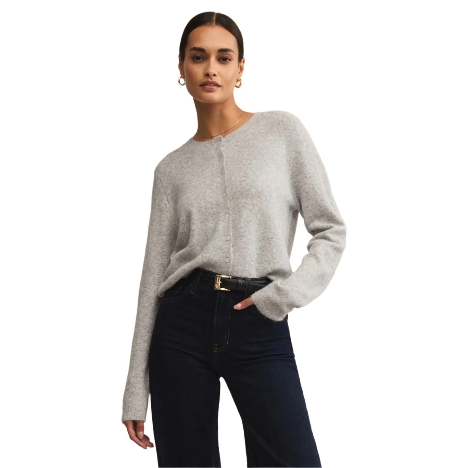 Medina Cardigan Light Heather Grey