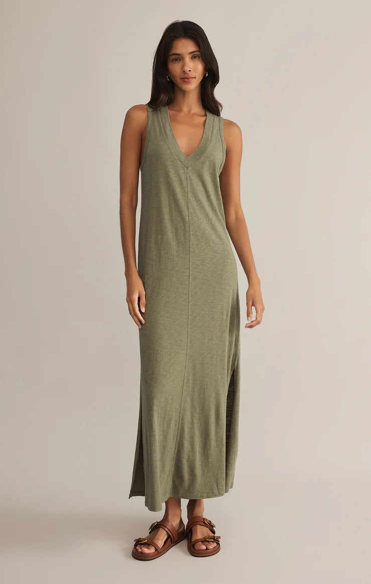 Palisades Midi Dress Avocado