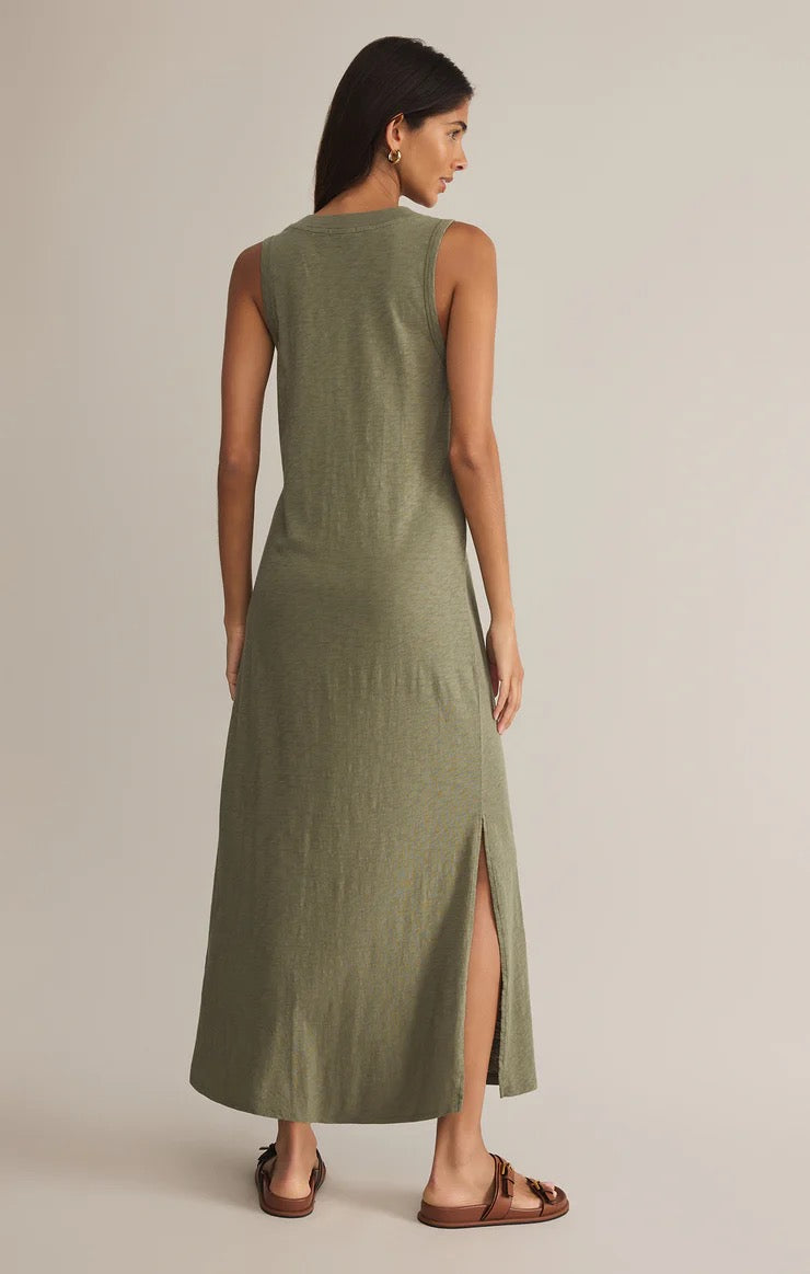 Palisades Midi Dress Avocado