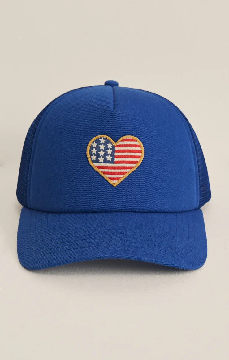 Heart Flag Trucker Hat