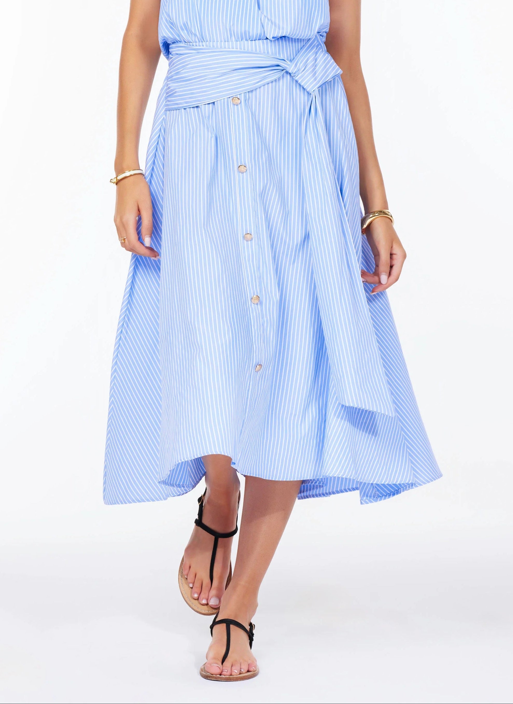 Summer Poplin Midi Skirt