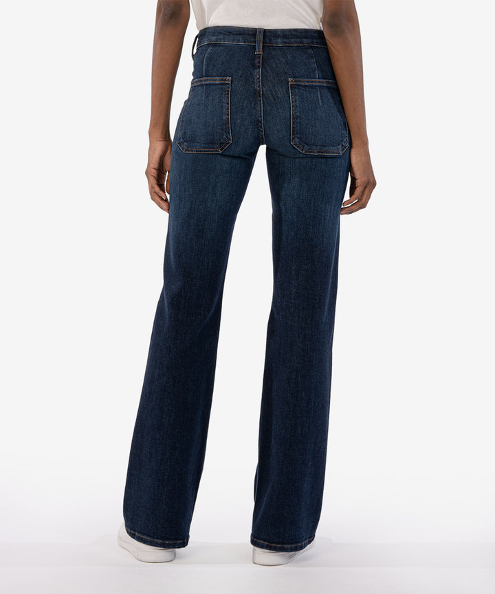 Ana Patch Pocket High-Waist Flare Jeans