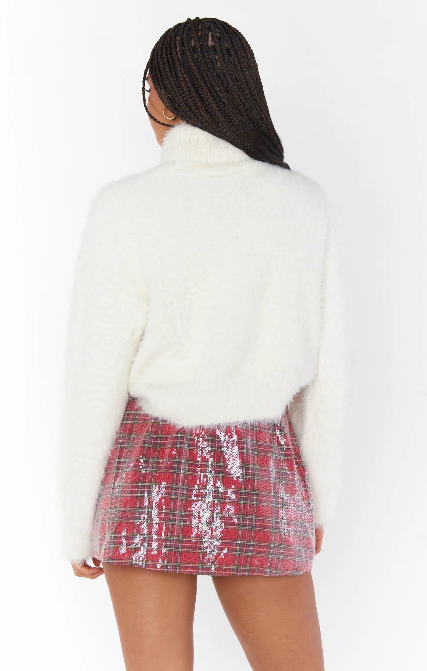 White Knit Chester Sweater