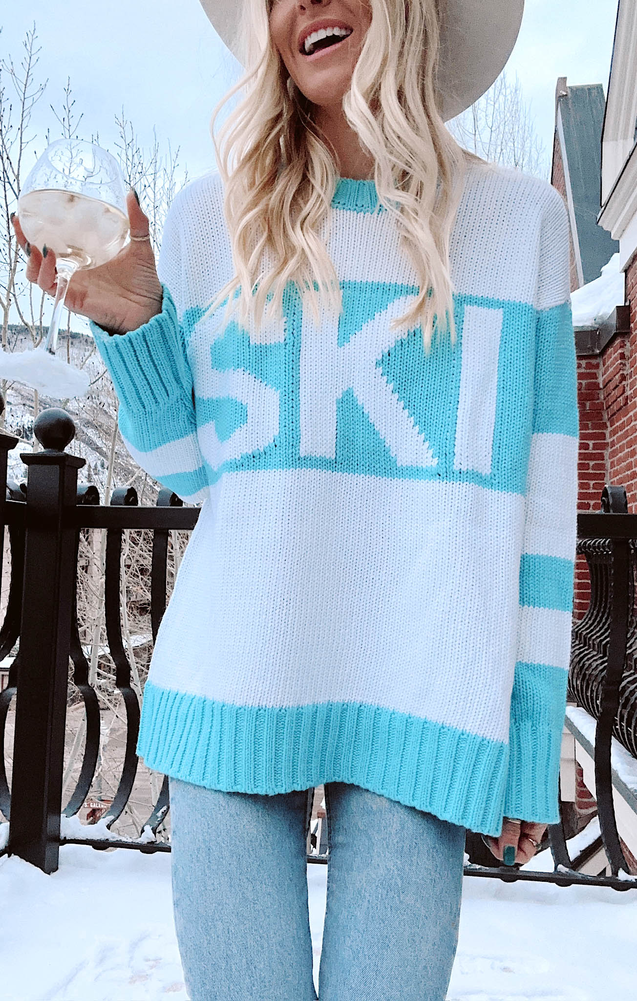 Ski Blue Knit Sweater